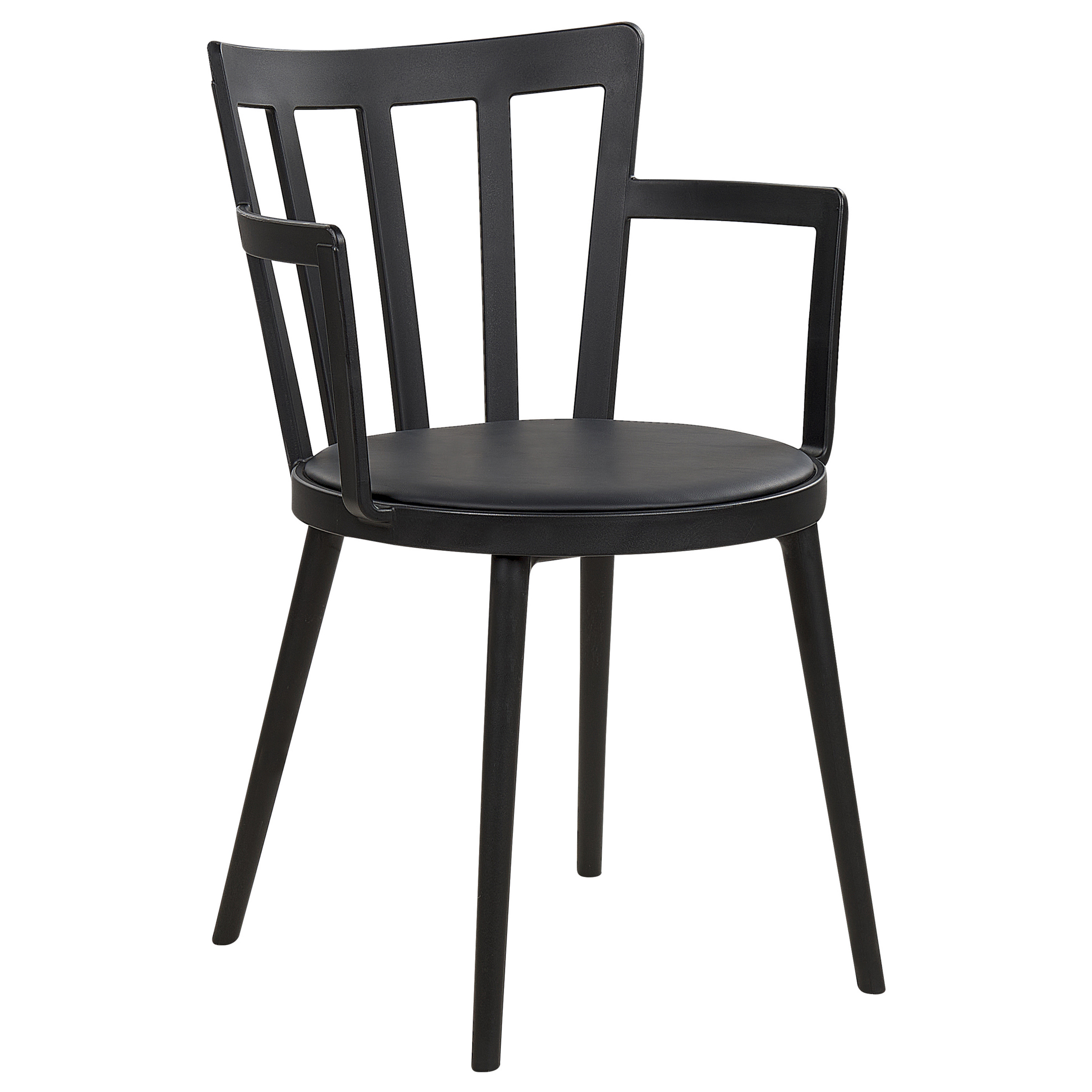 Set of 4 Dining Chairs MORILL Black [4]