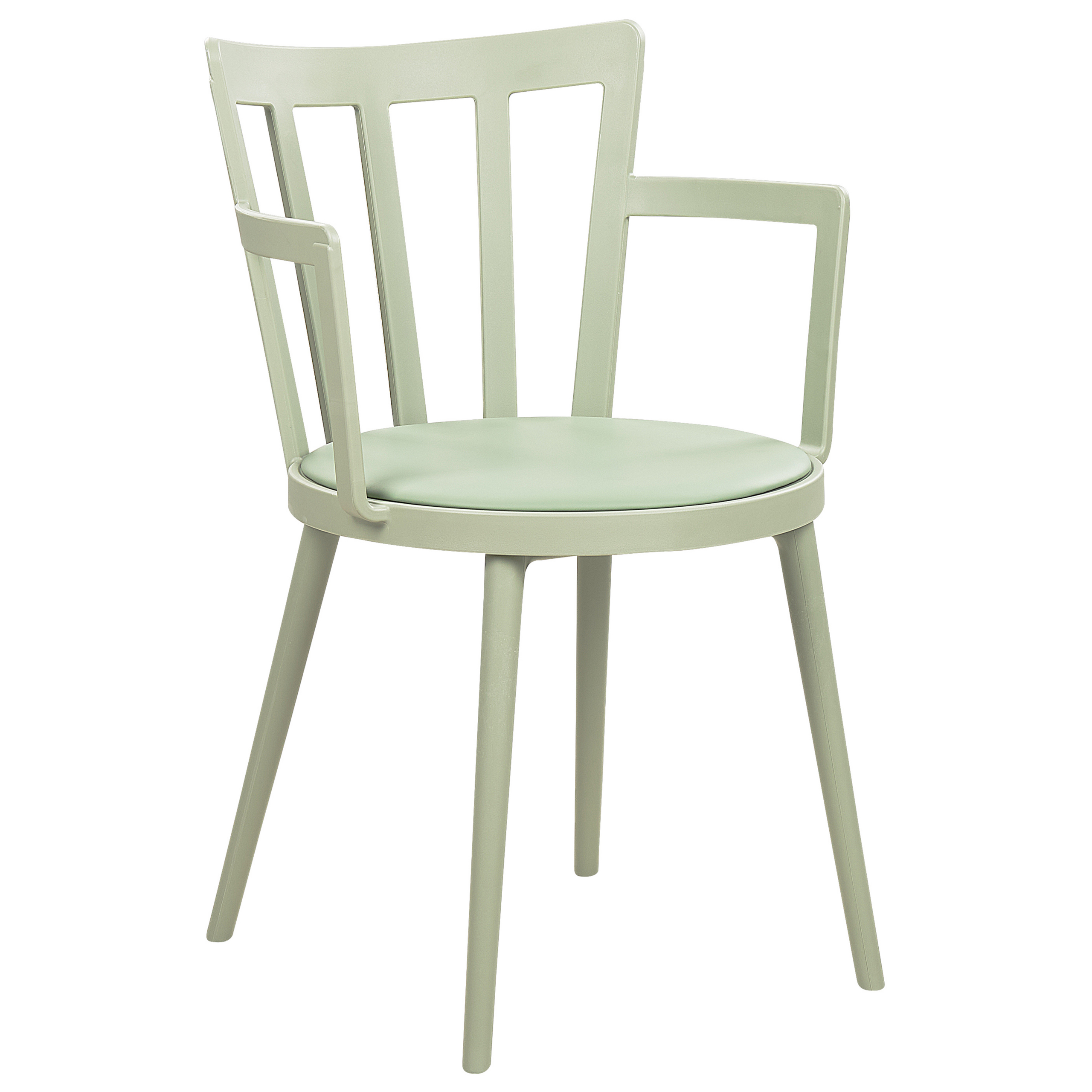Set of 4 dining chairs MORILL Light Green [4]