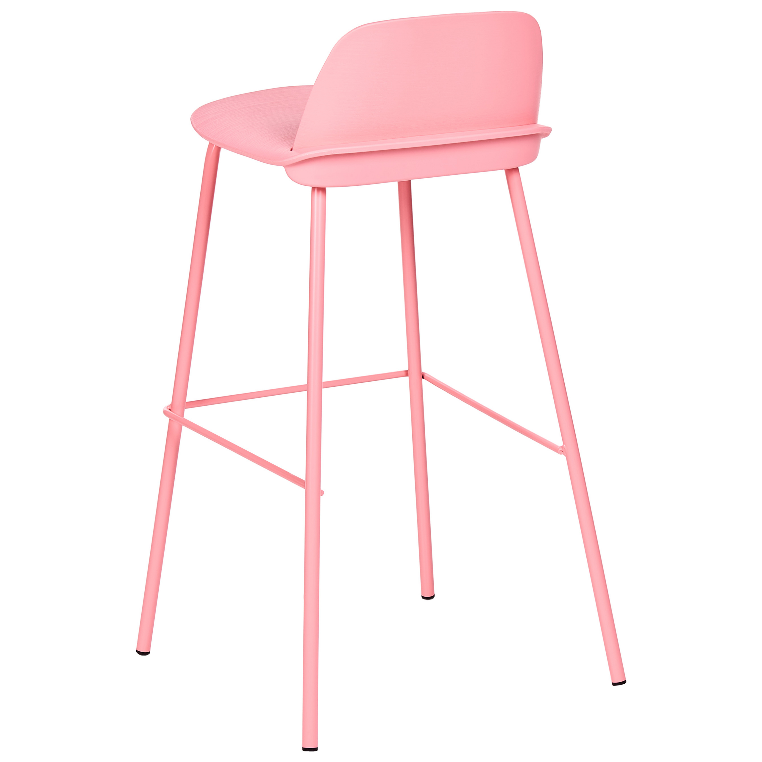 Set of 4 MORA bar chairs Pastel pink [6]
