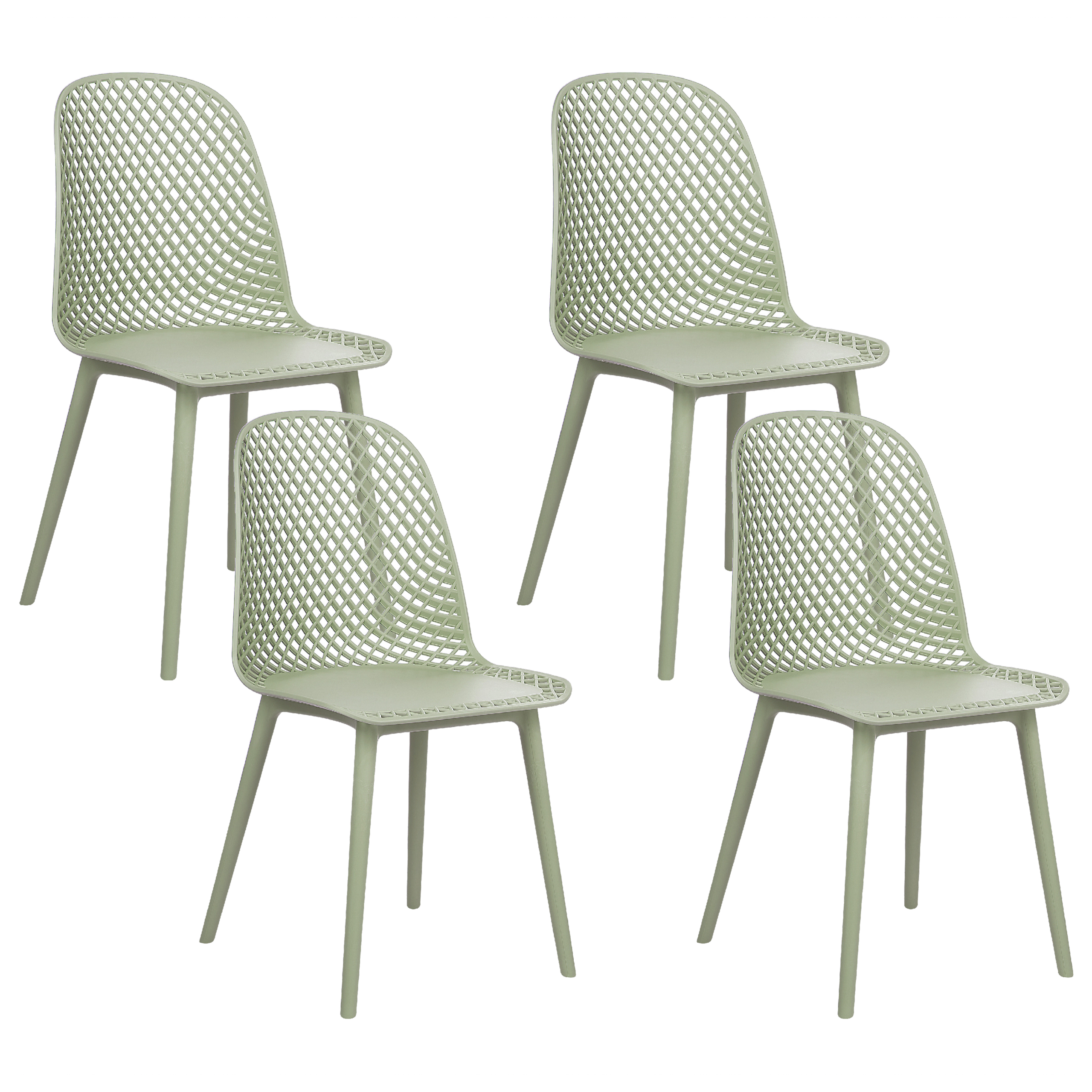 Set de 4 scaune dining EMORY Verde deschis [2]
