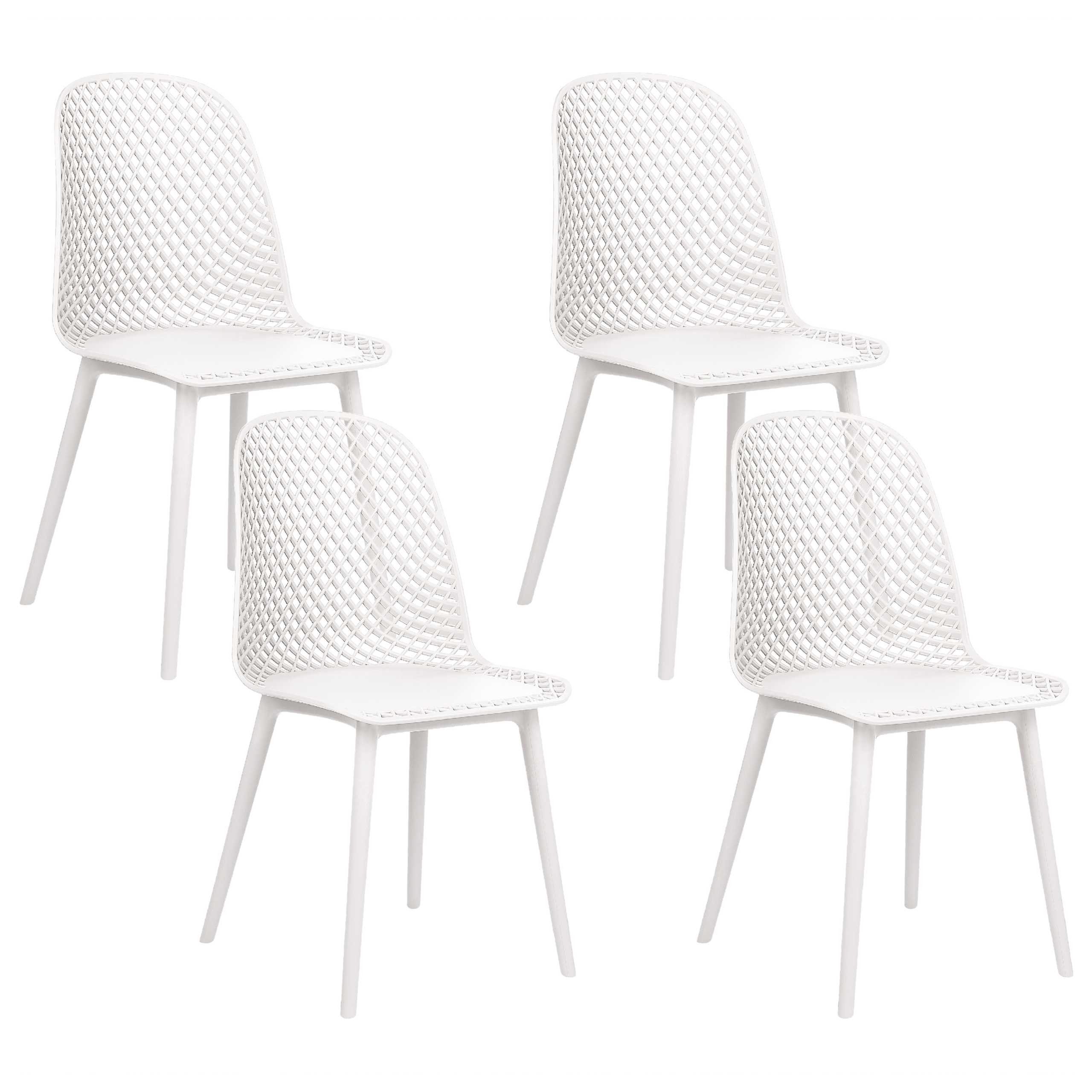 Set de 4 scaune dining EMORY Alb [2]