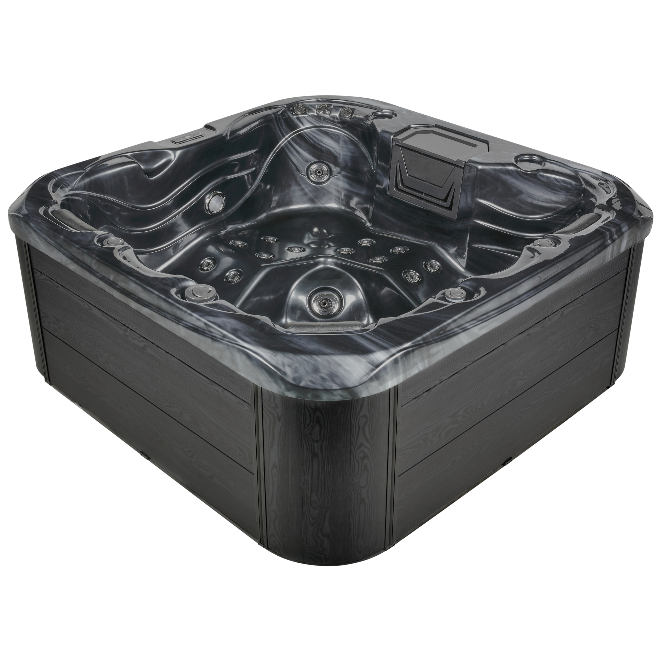 Jacuzzi exterior cu LED LASTARRIA Gri grafit [6]