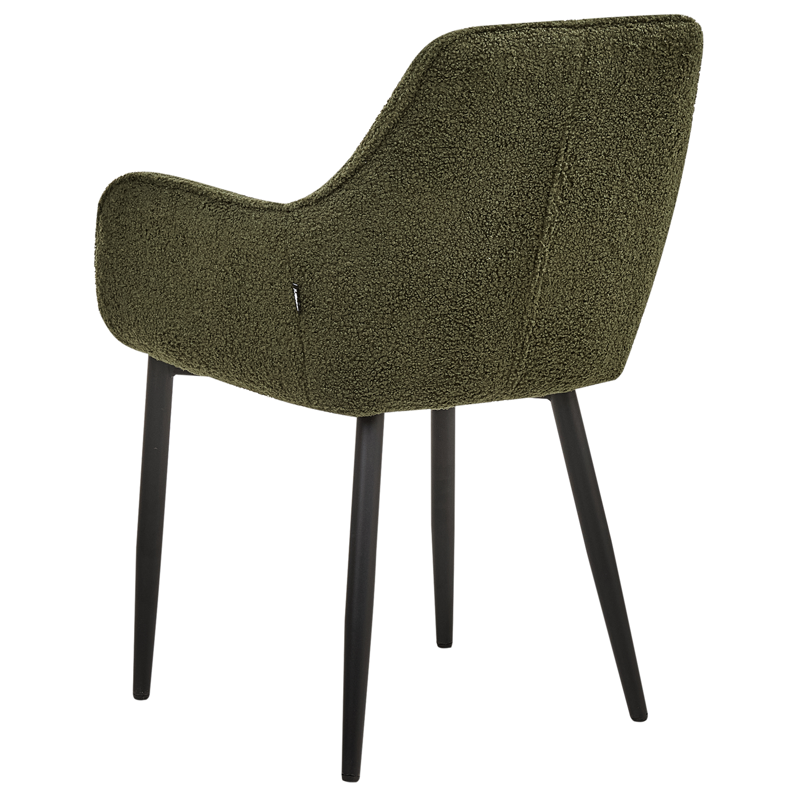 Set of 2 Dining Chairs ALDEN Boucle Dark Green [7]