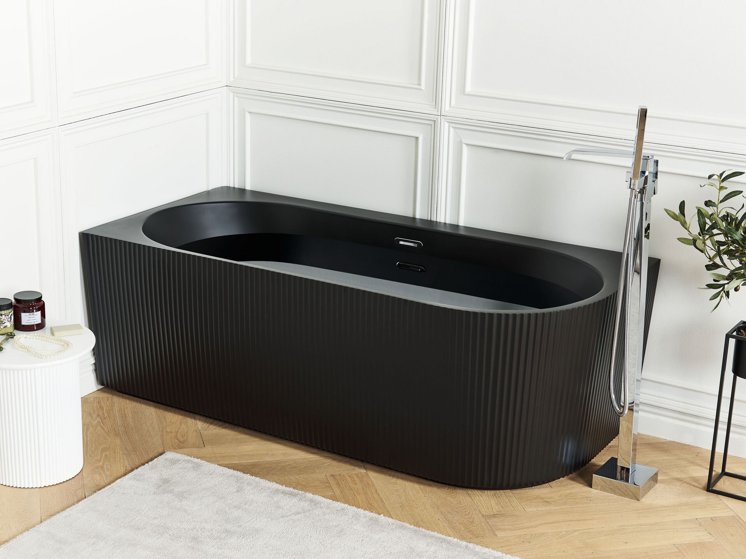 Cazi de baie - Corner bathtub GOCTA Right 170 x 80 cm Black