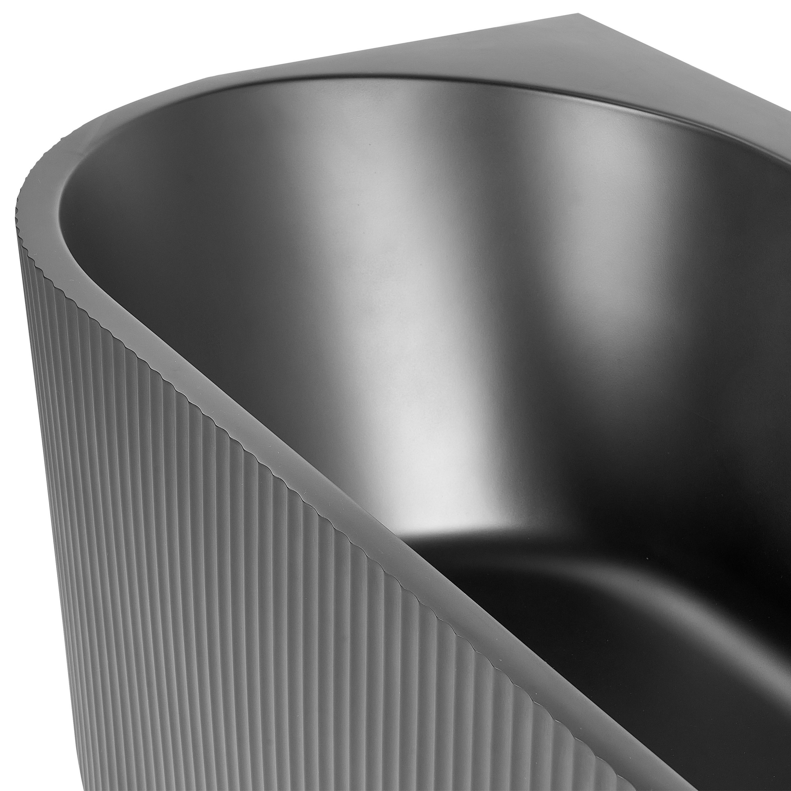 Cadă pe colț GOCTA Stânga 170 x 80 cm Negru [10]