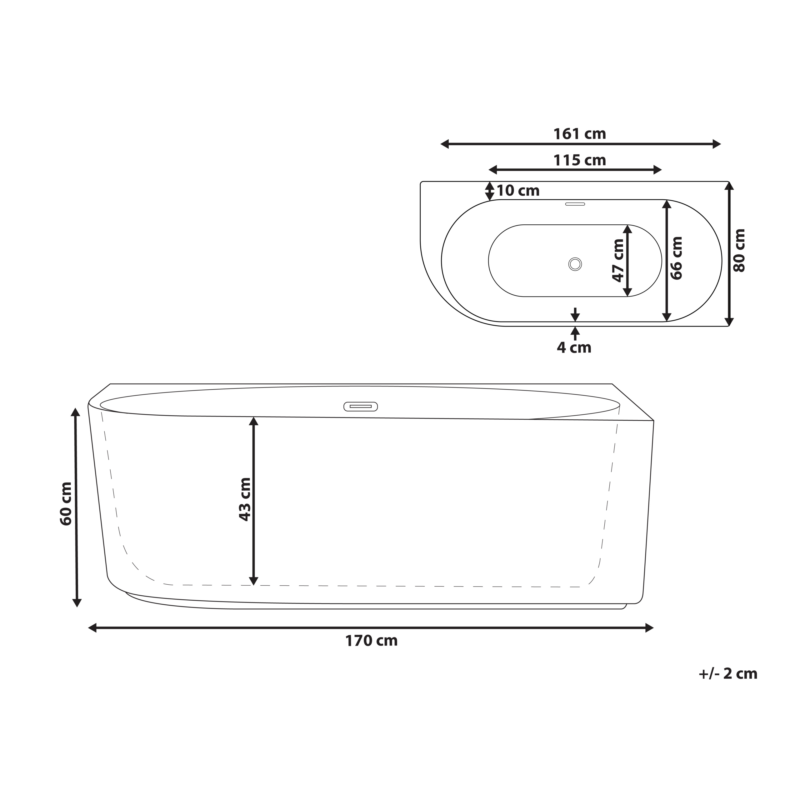Cadă pe colț GOCTA Stânga 170 x 80 cm Negru [3]