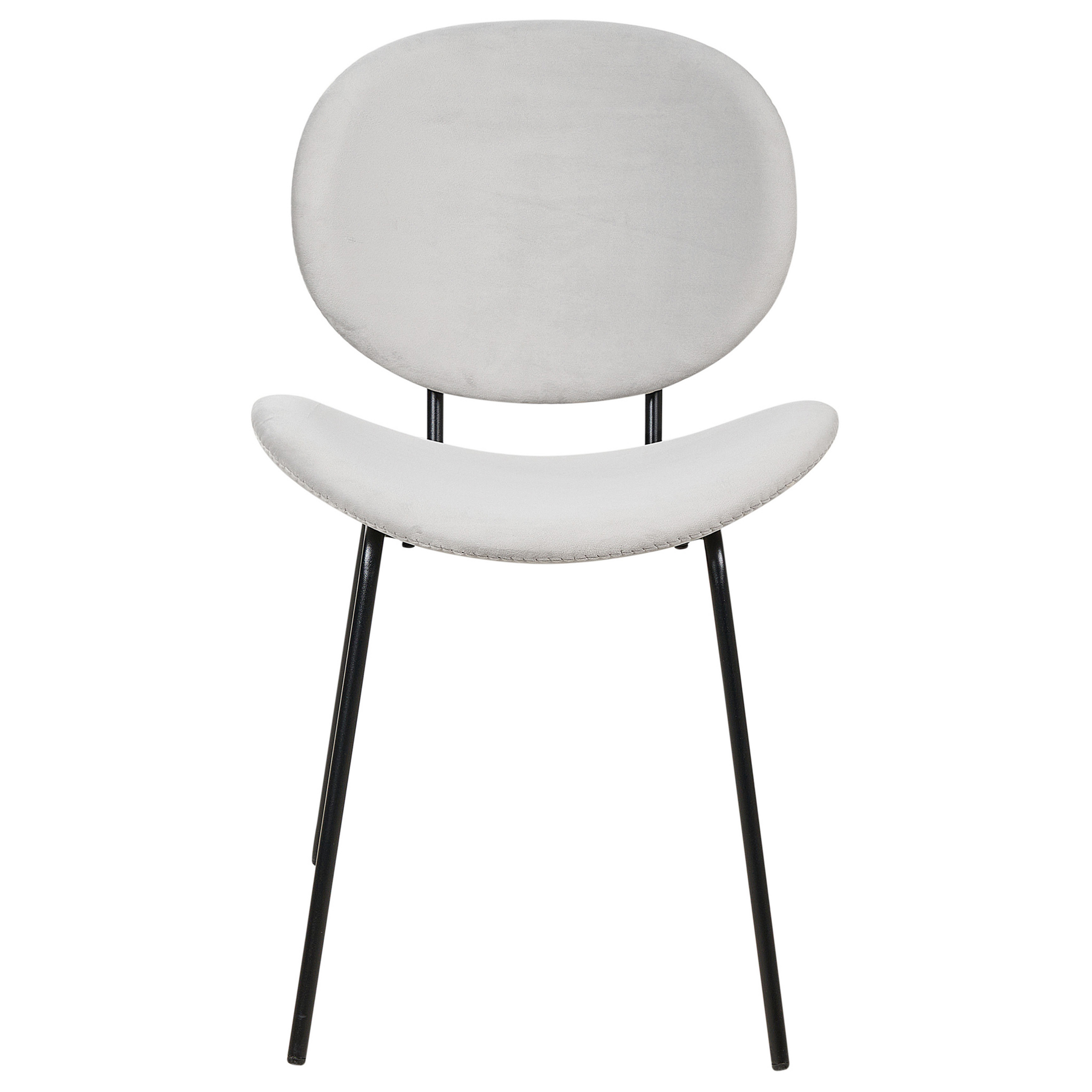 Set of 2 dining chairs LUANA Velvet Light Grey [5]