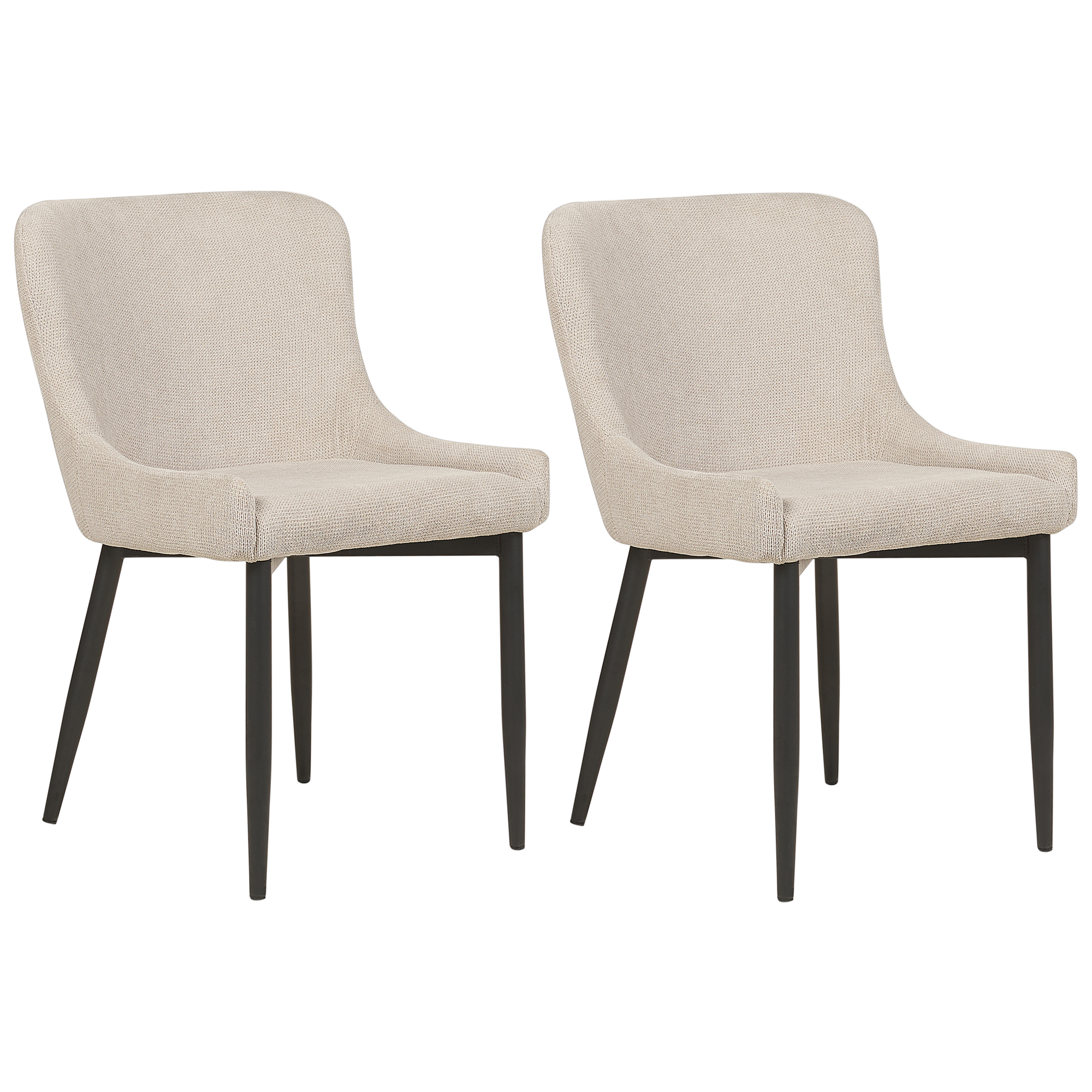 Set of 2 dining chairs EVERLY Light Beige [2]