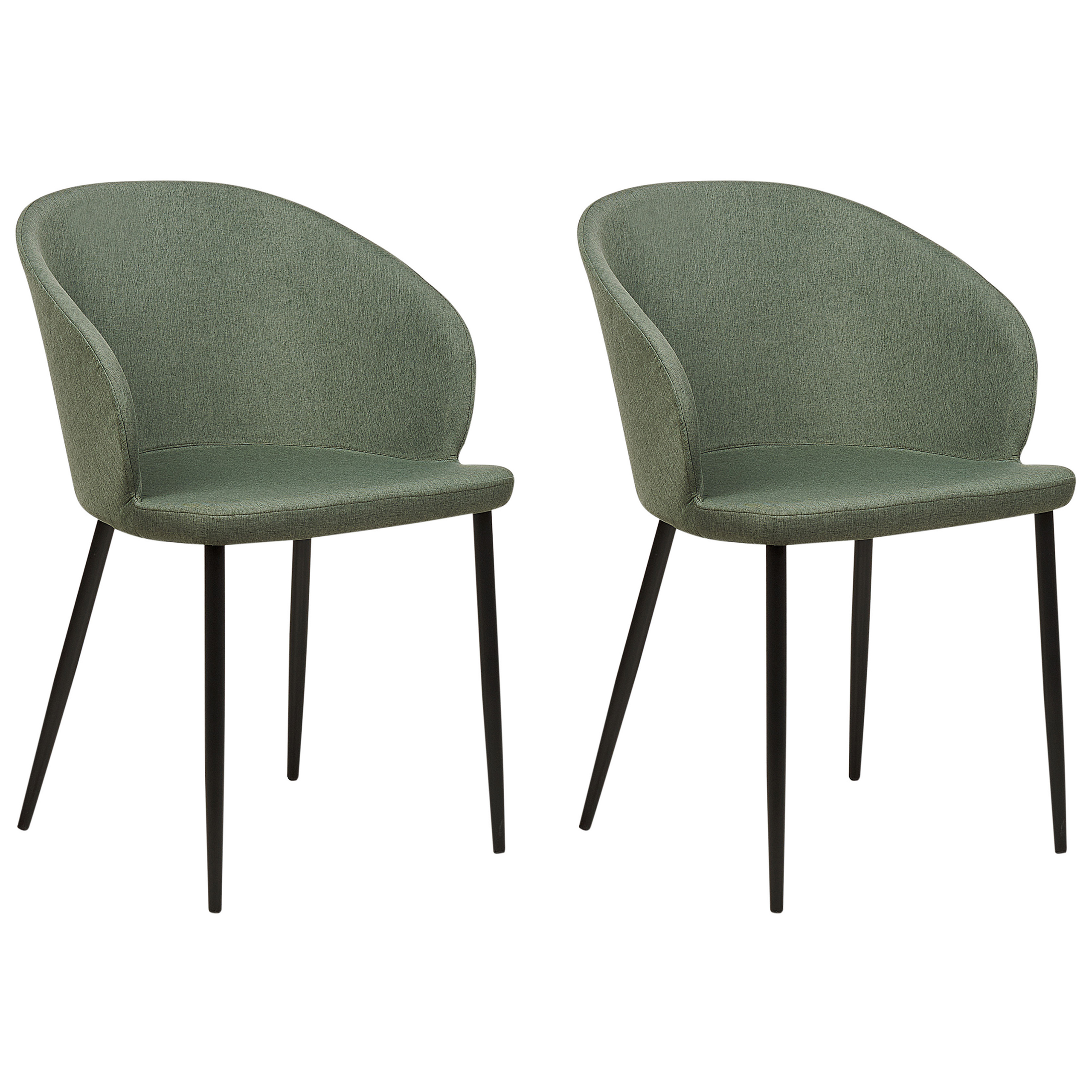 Set of 2 MASON Dining Stools Dark Green [2]