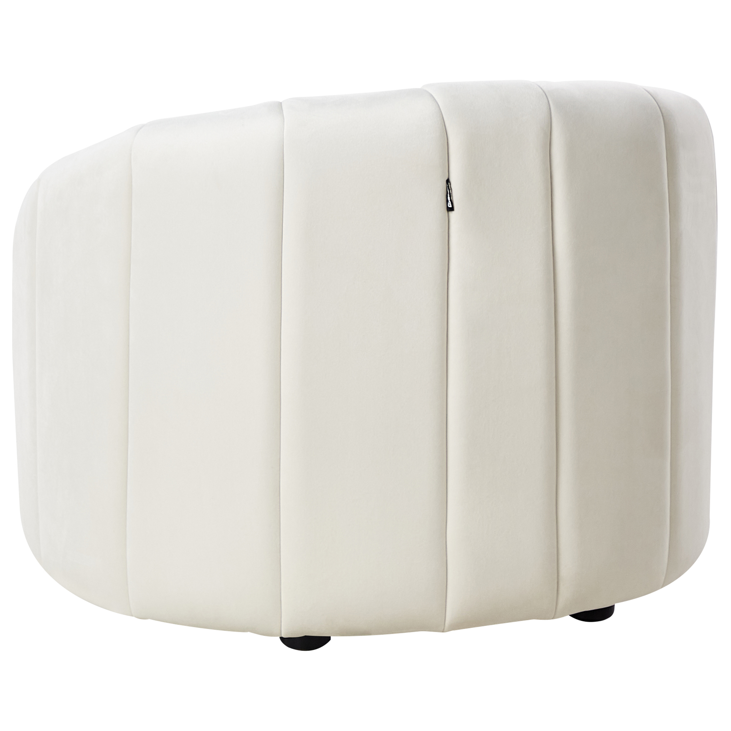 Fotoliu MALUNG Catifea Alb-murdar [4]