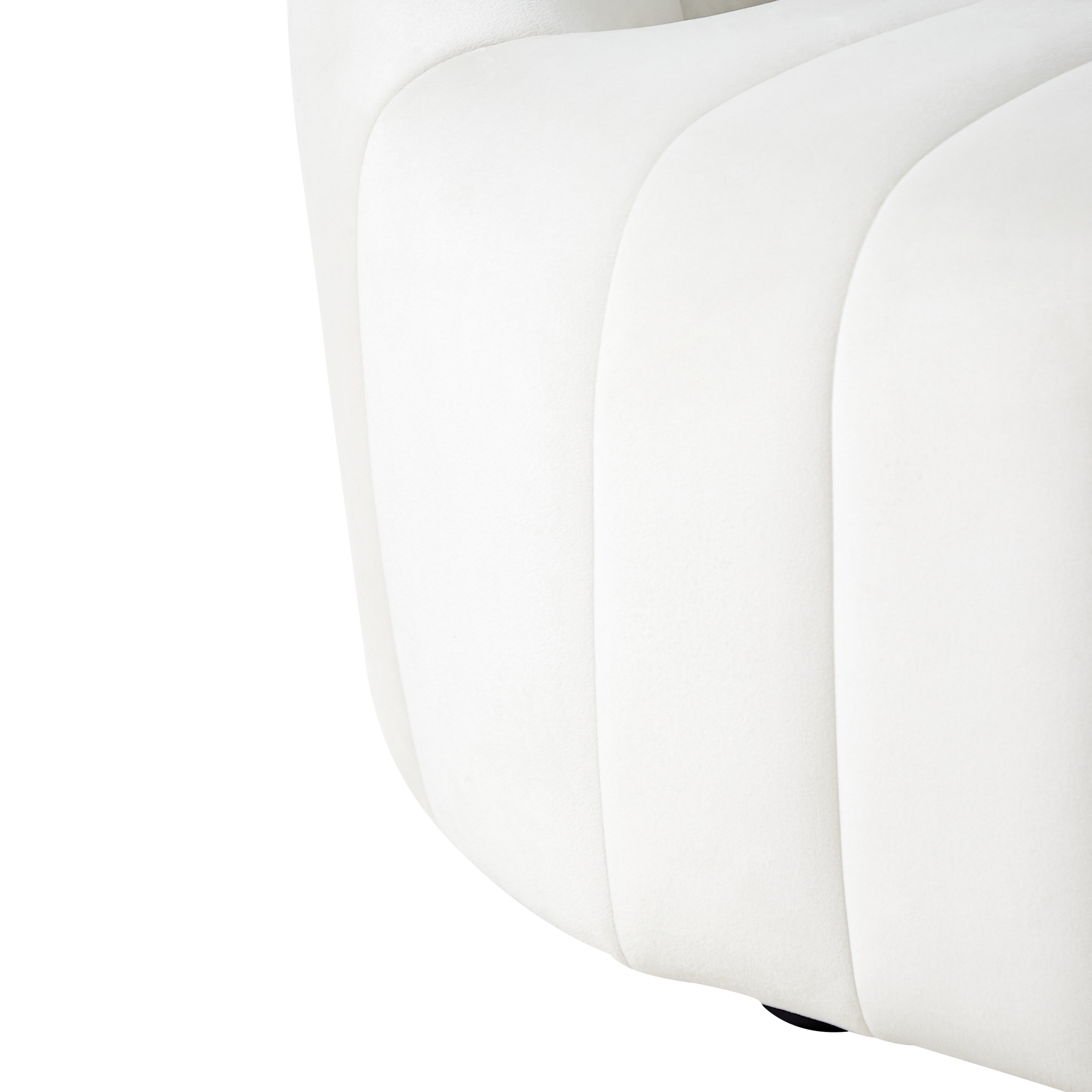 Fotoliu MALUNG Catifea Alb-murdar [6]