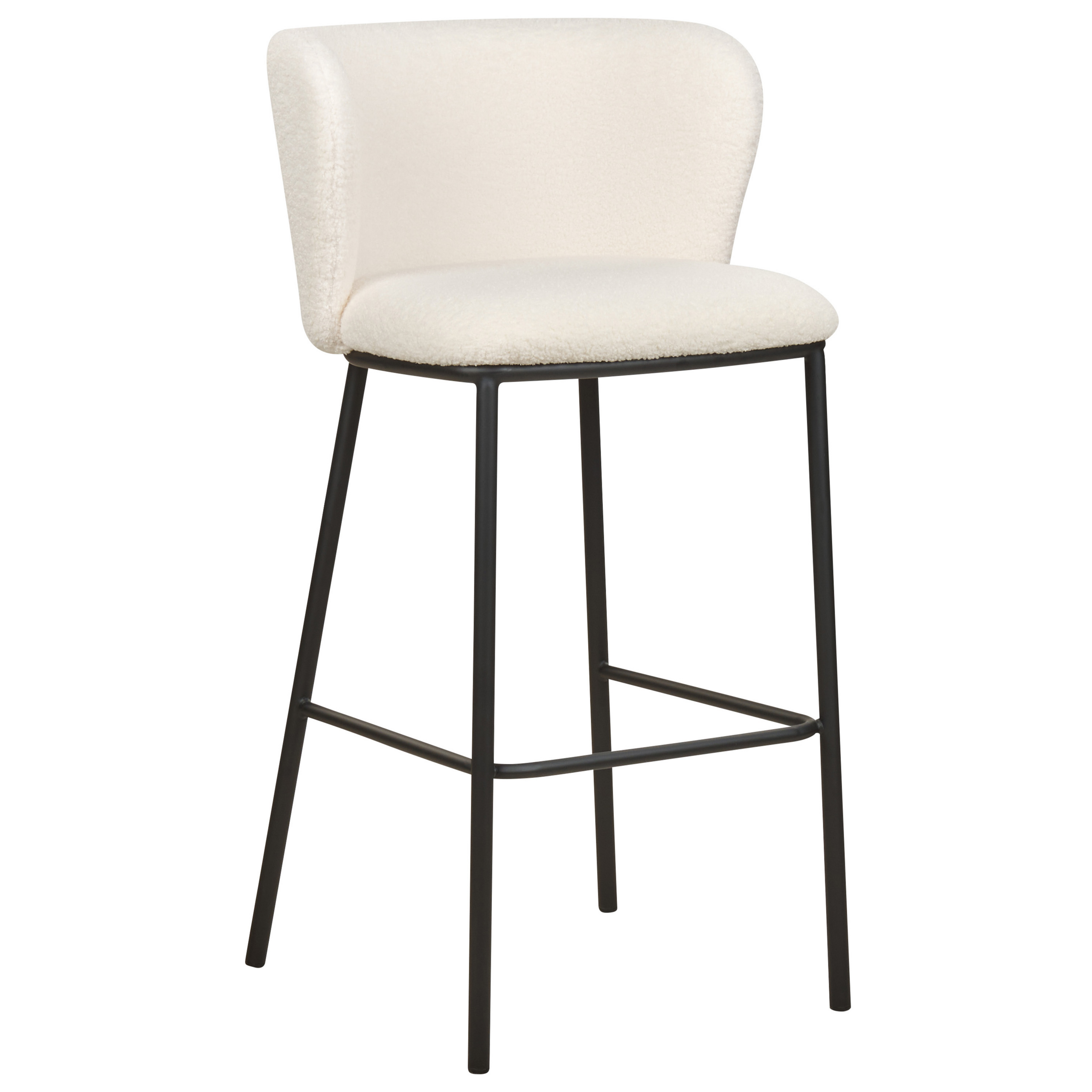 Set de 2 scaune de bar MINA Boucle Alb [5]