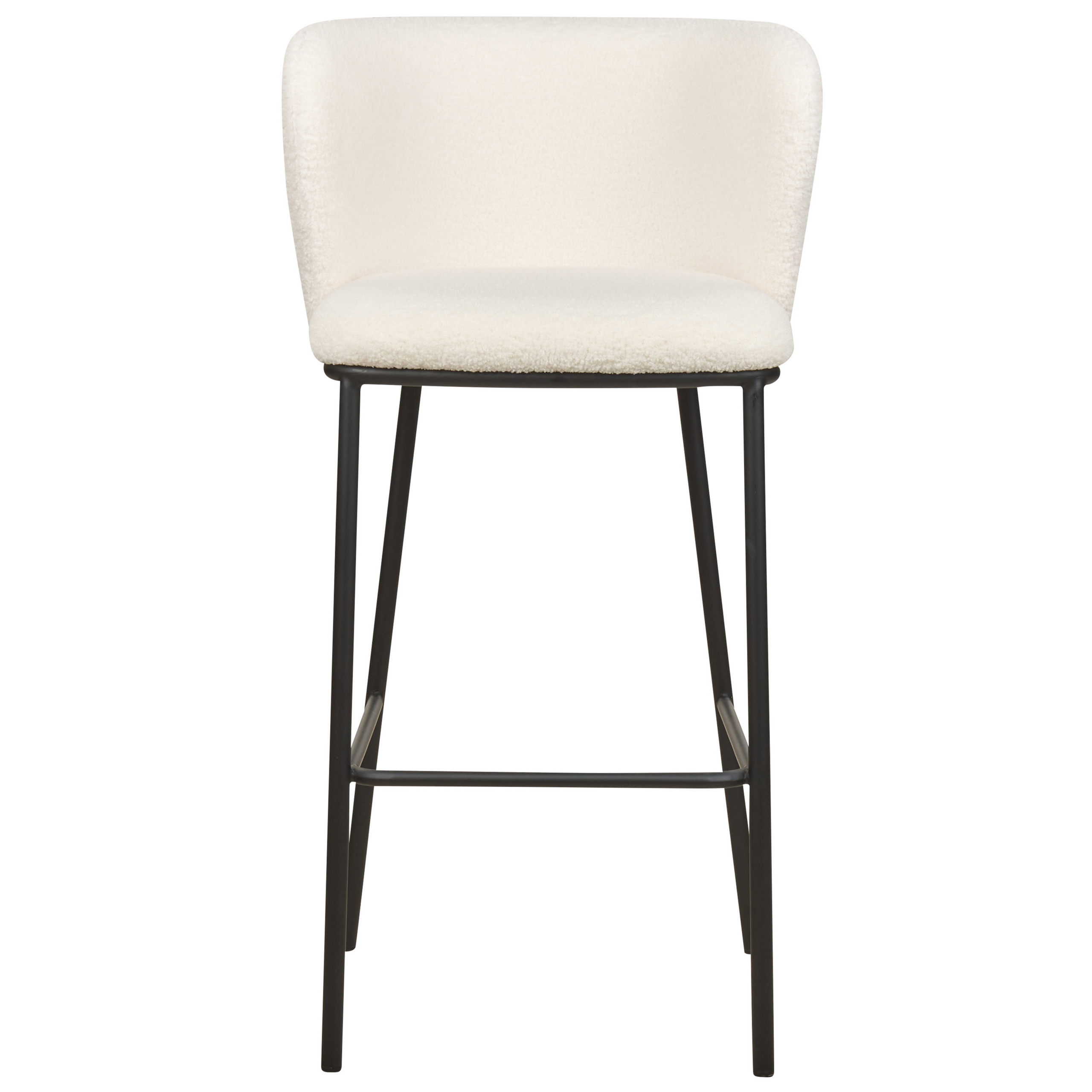 Set de 2 scaune de bar MINA Boucle Alb [6]