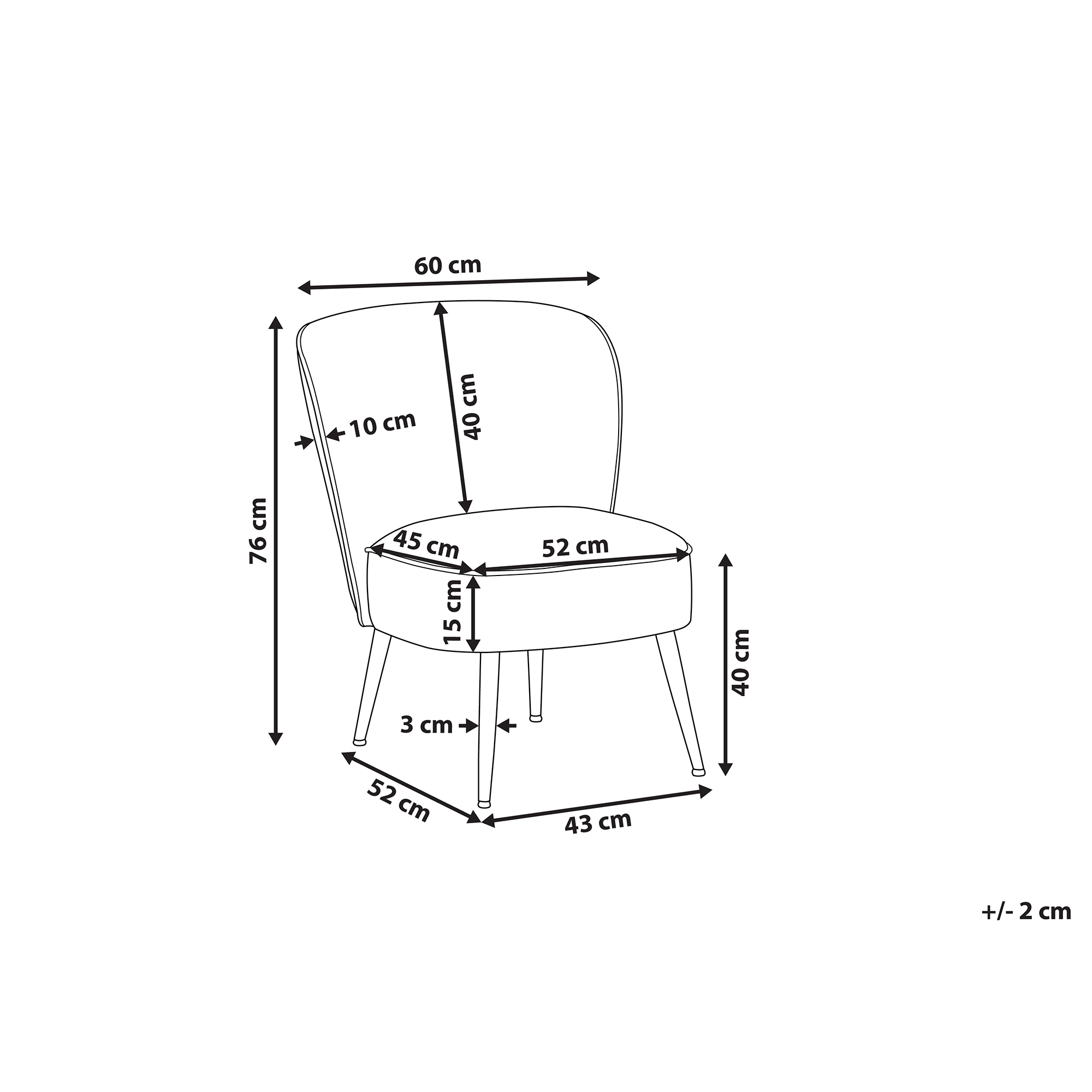 VOSS armchair Velvet Light grey [3]