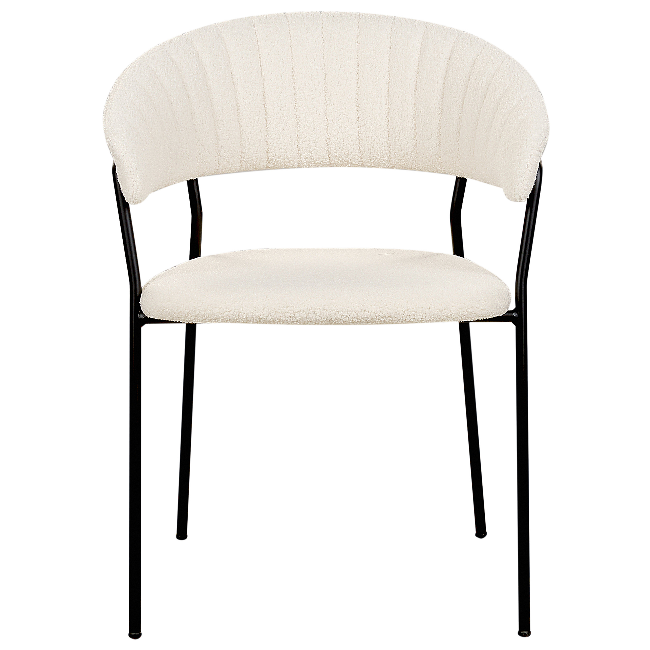 Set of 2 dining chairs MARIPOSA Boucle Off-white [6]