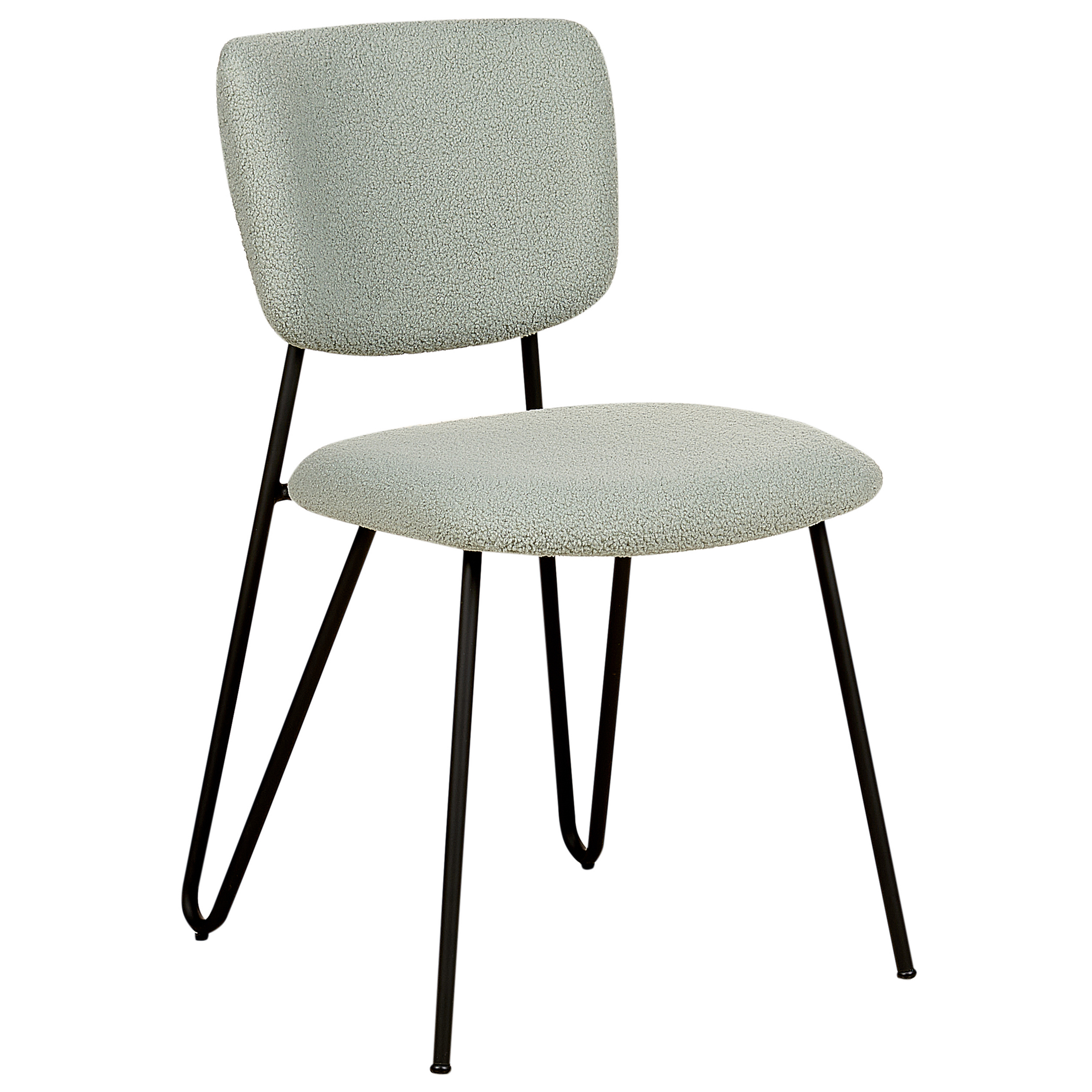 Set of 2 Dining Chairs NELKO Boucle Light Green [4]