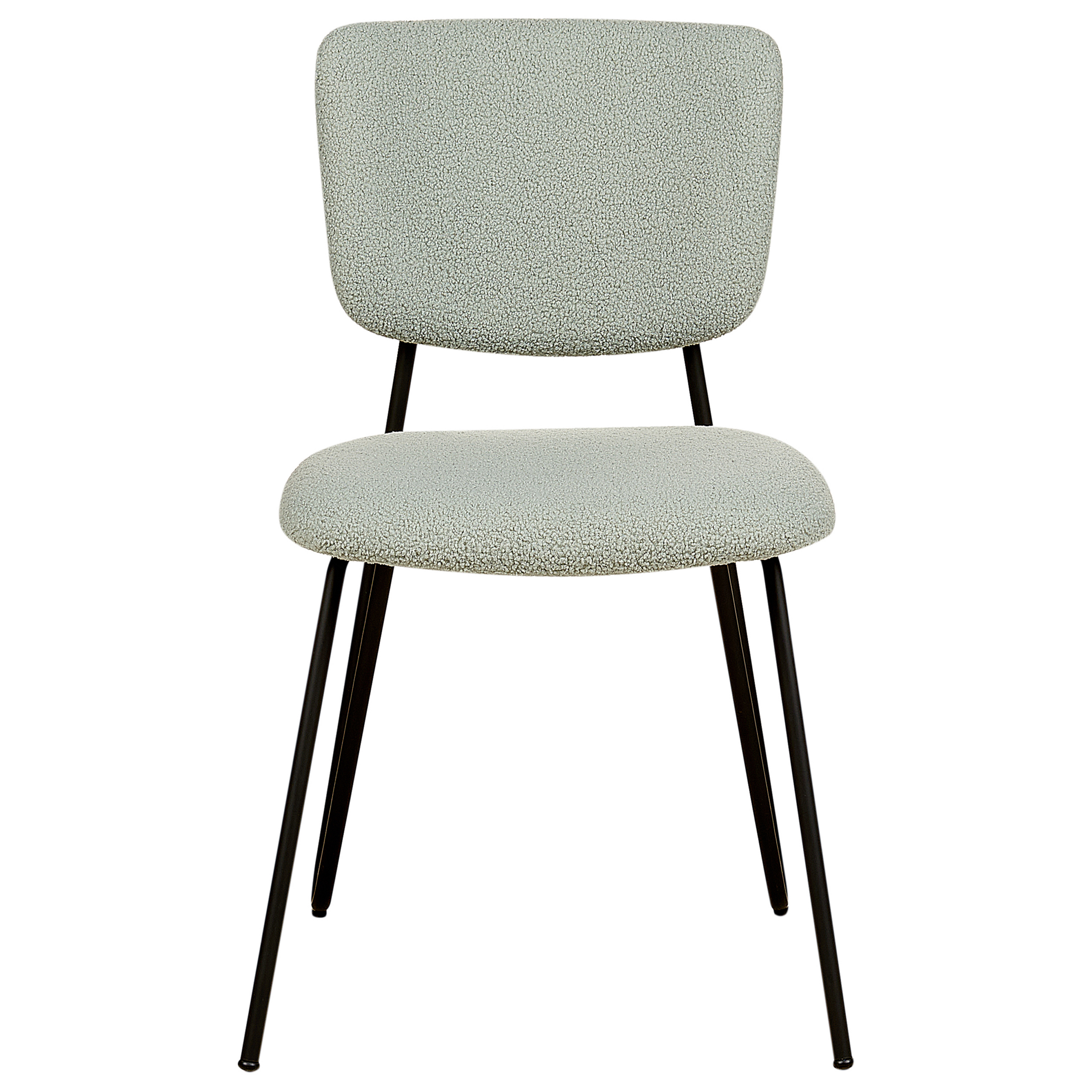 Set of 2 Dining Chairs NELKO Boucle Light Green [5]
