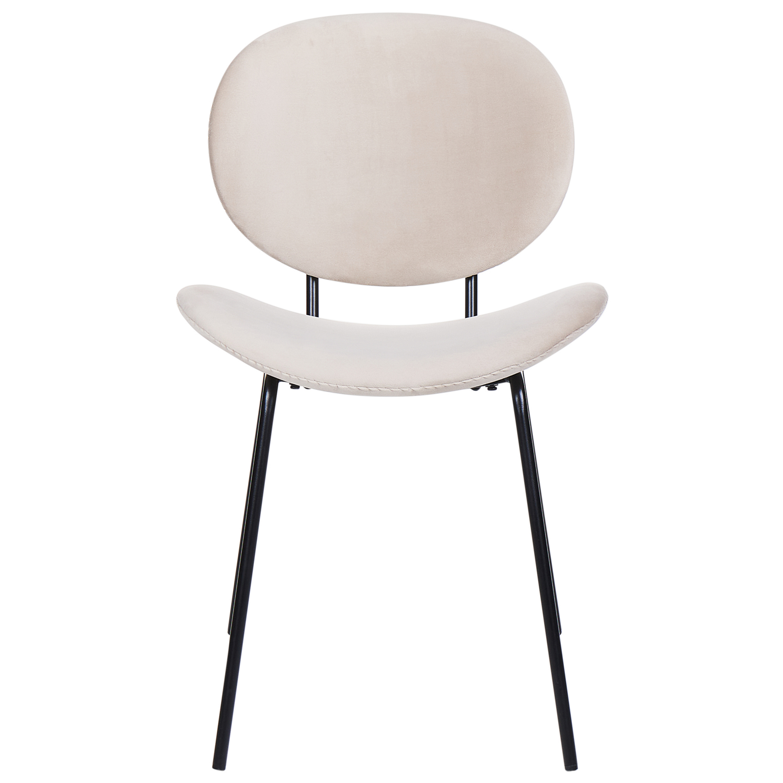 Set de 2 scaune dining LUANA Catifea Bej deschis [5]