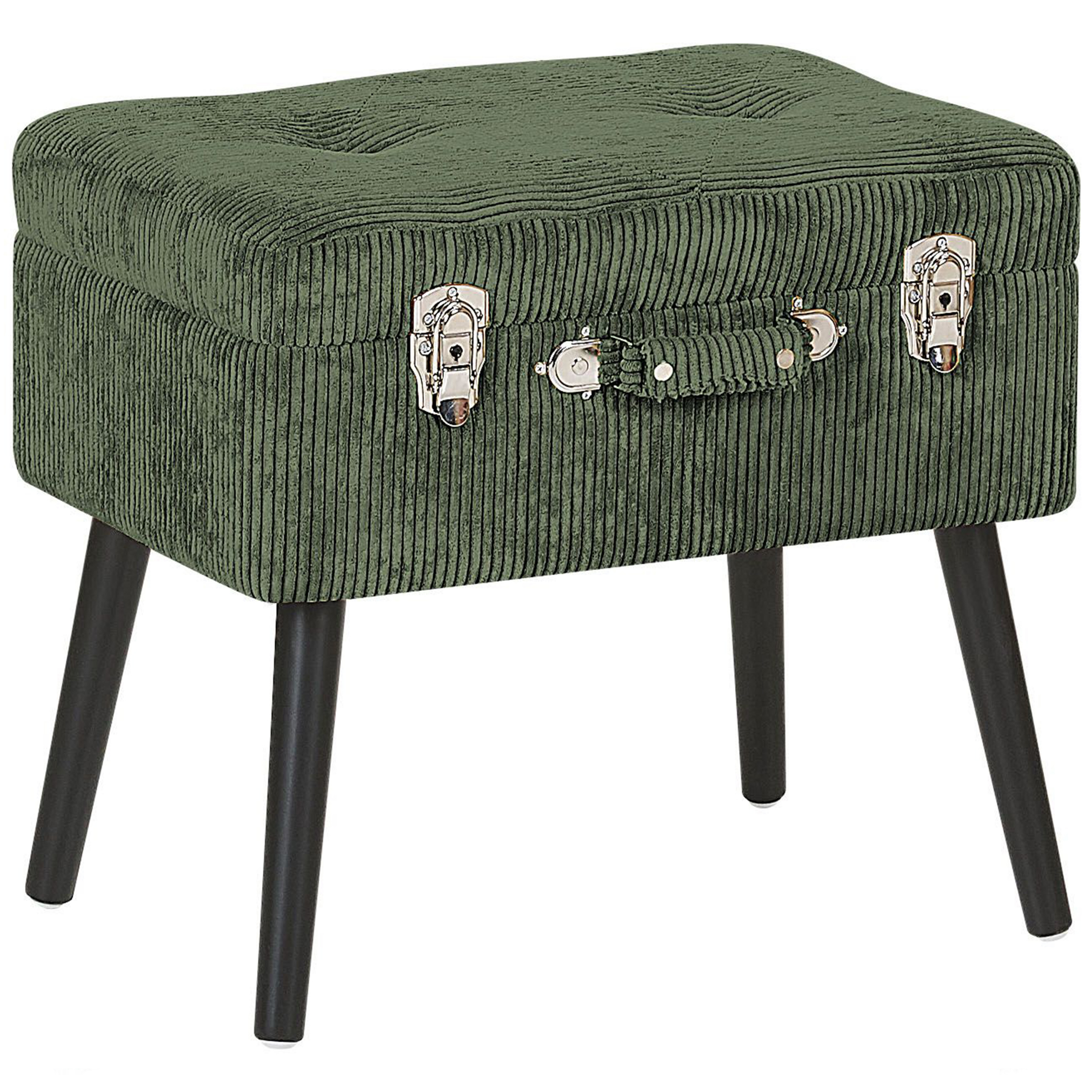 Taburet cu depozitare MALLARD Velur Verde închis [4]