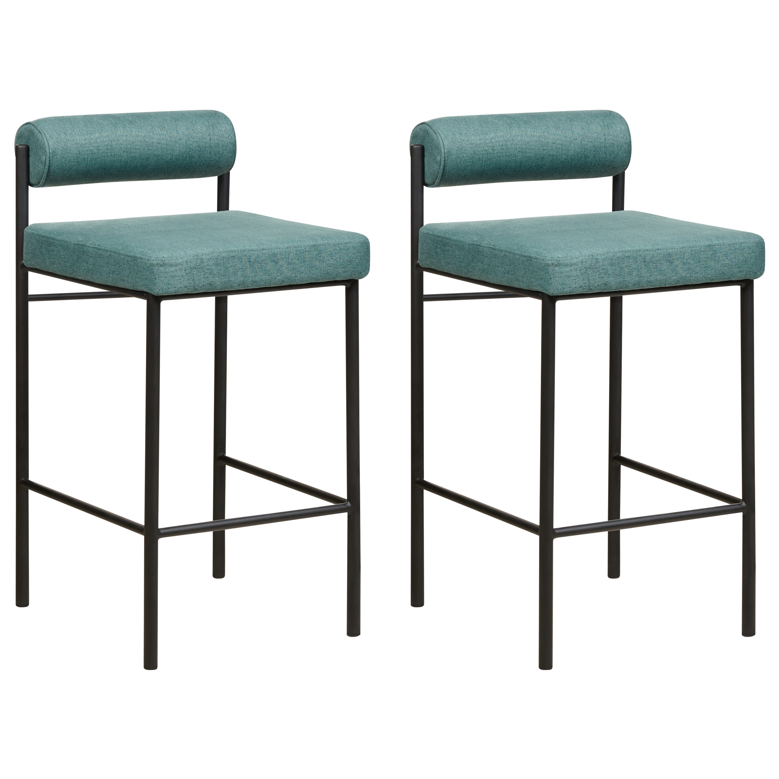 Set of 2 AMAYA Bar Stools Green Blue [2]