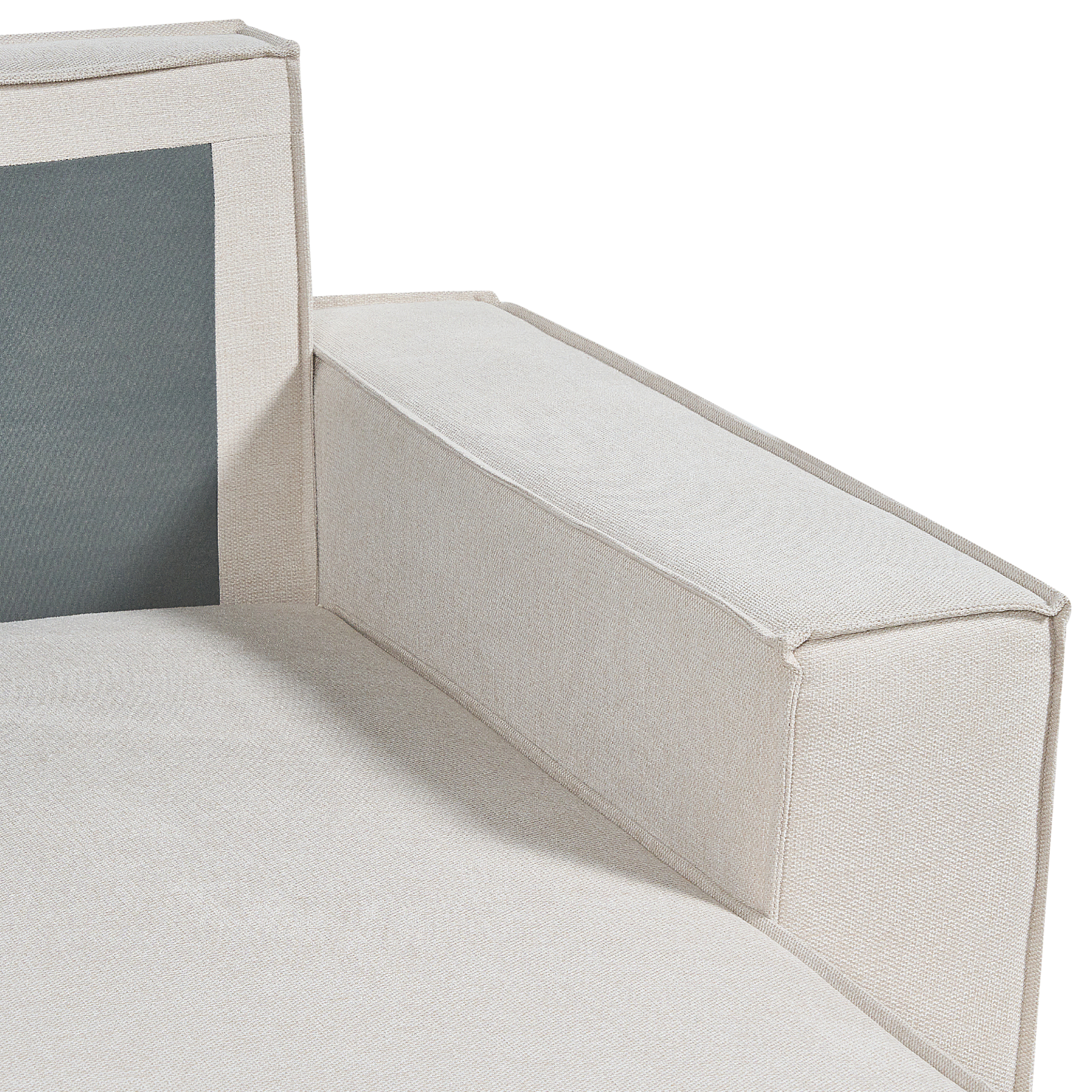 Canapea extensibilă cu 3 locuri KARILA  Bej deschis cu depozitare Stânga [7]