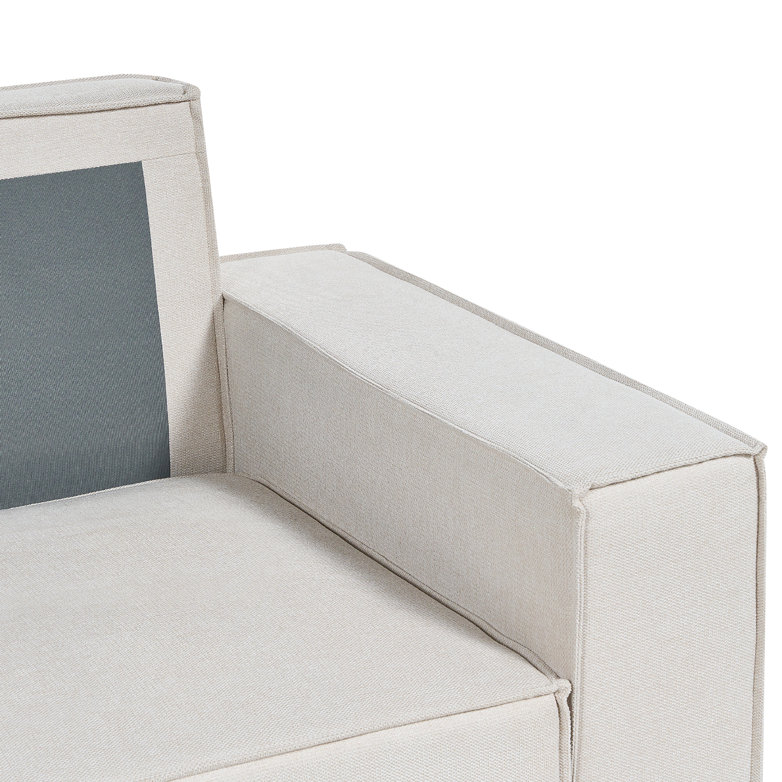 Canapea extensibilă cu 3 locuri KARILA  Bej deschis cu depozitare Dreapta [7]