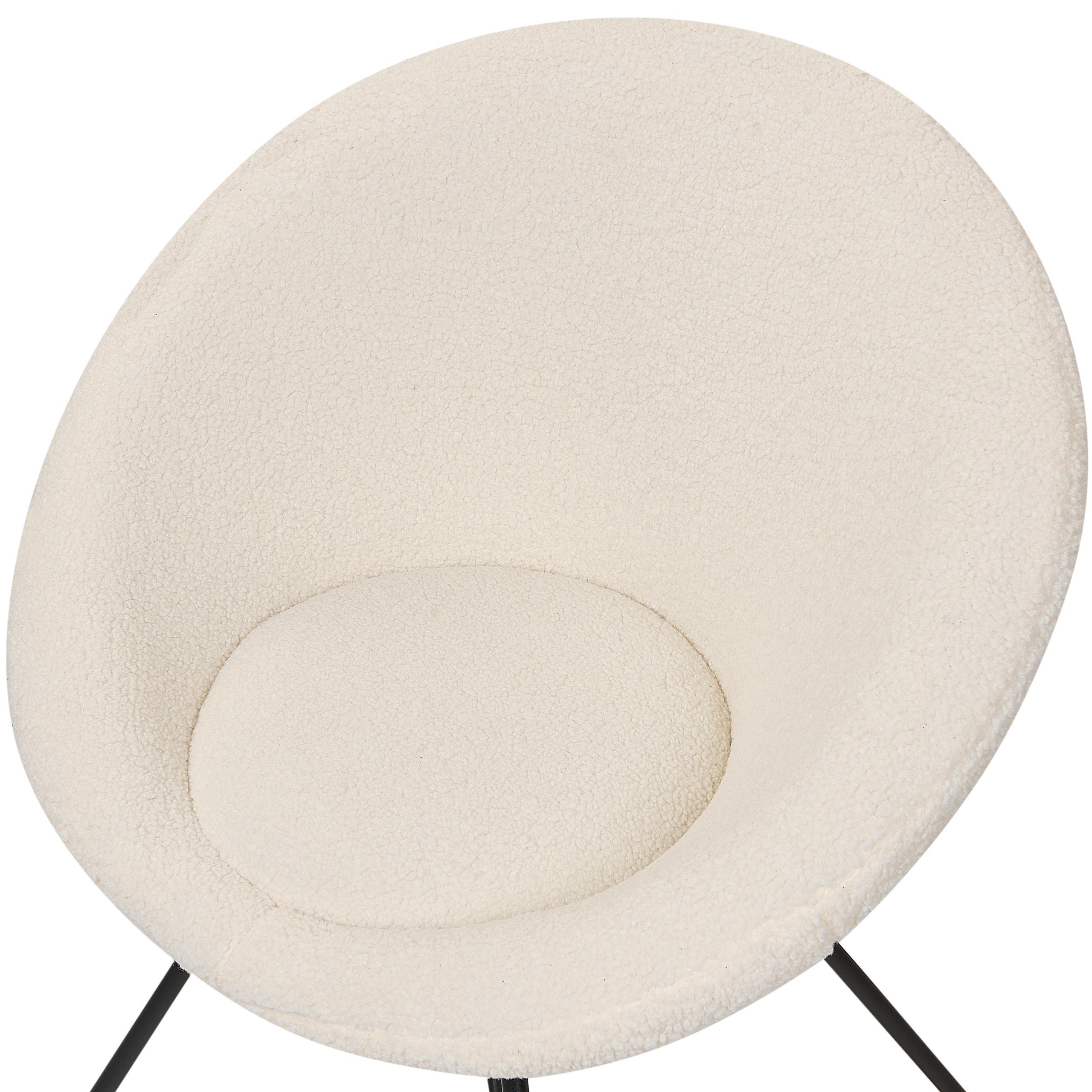 Scaun dining FLOBY II Boucle Alb-murdar [7]