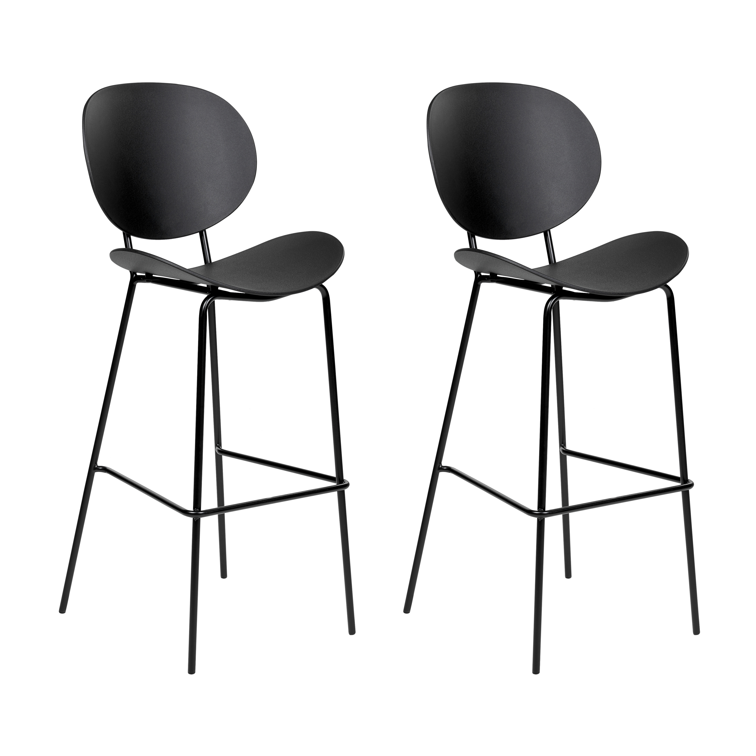 Set of 2 bar stools SHONTO Black [2]