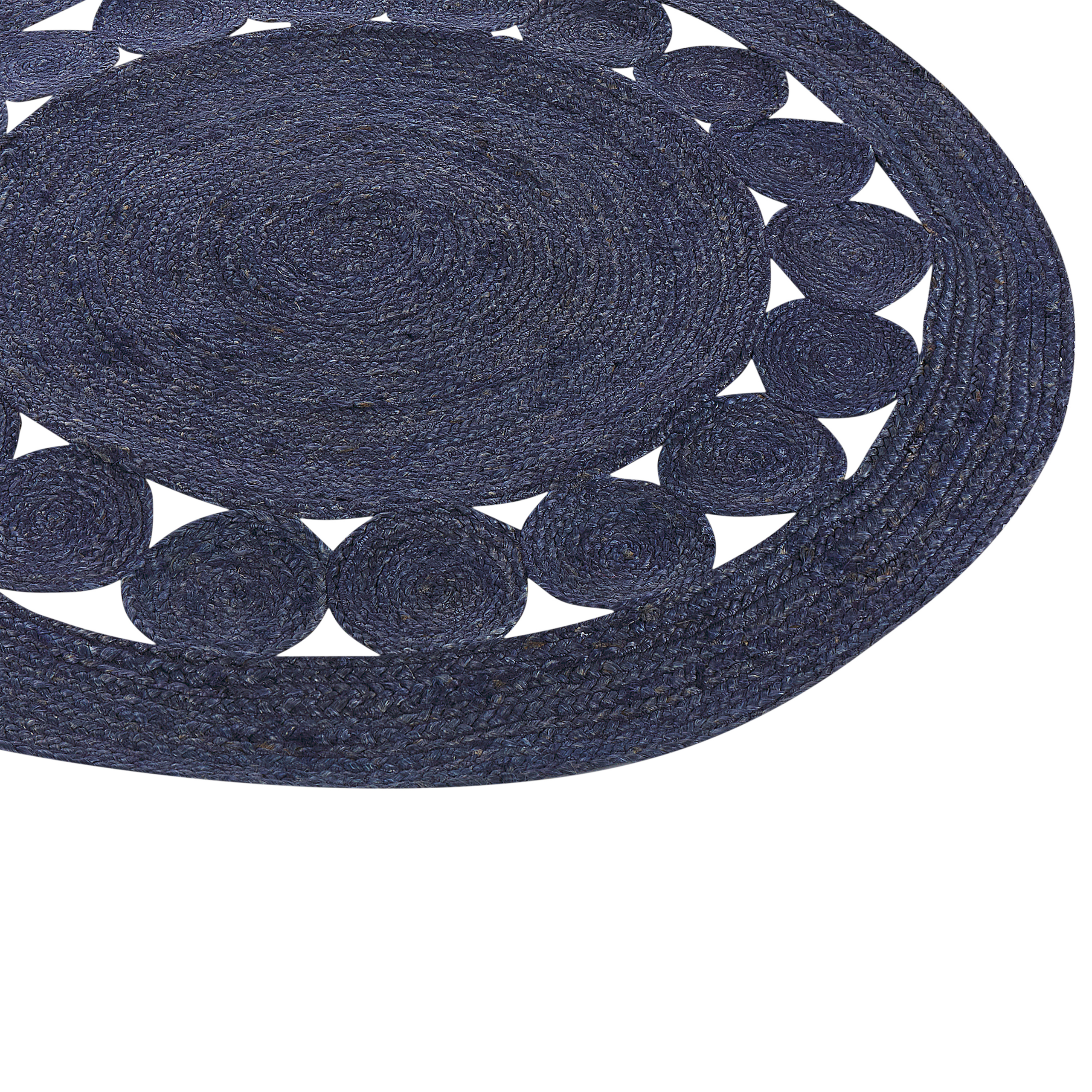 KOYUNLU Rug Dark Blue ø 120 cm Jute [5]