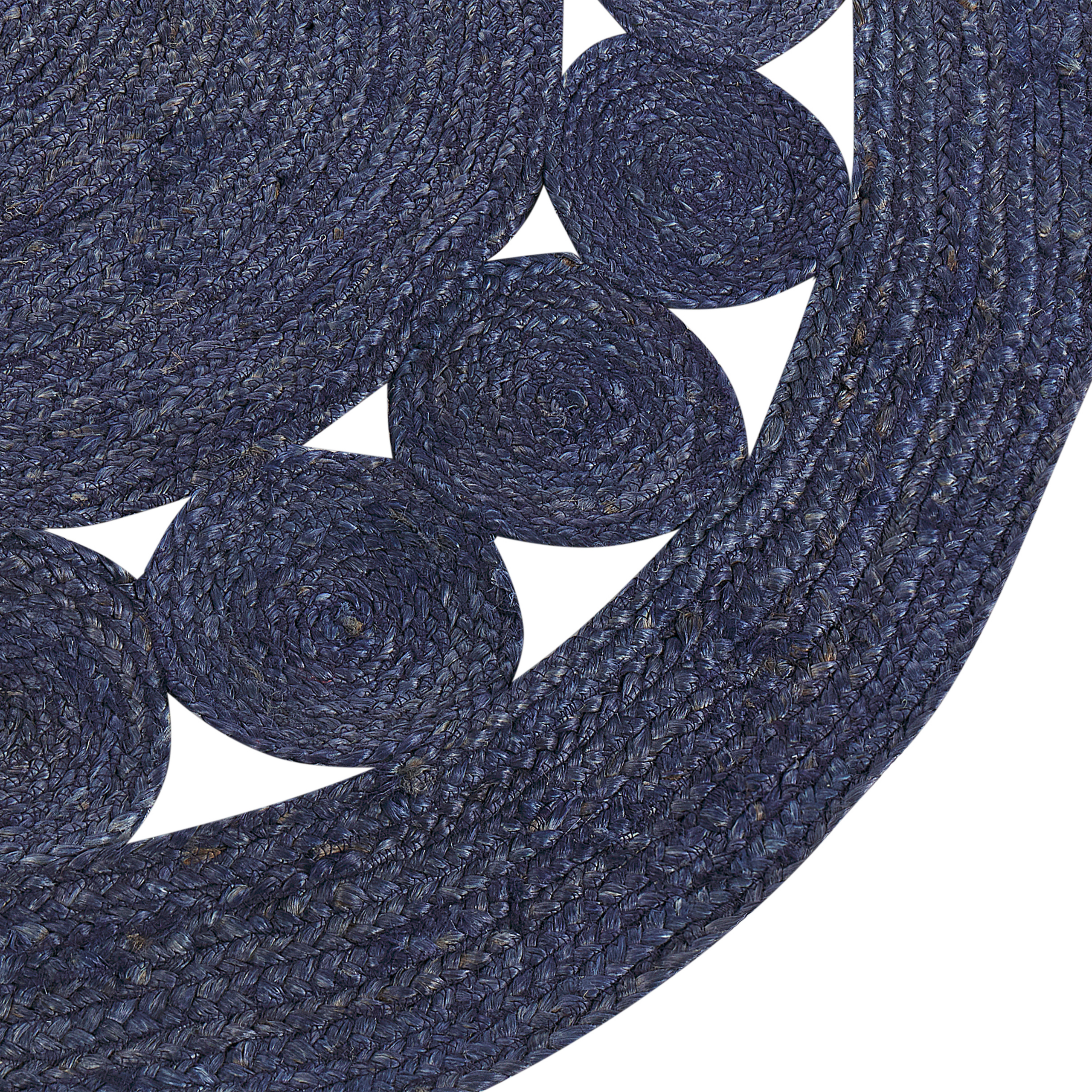 KOYUNLU Rug Dark Blue ø 120 cm Jute [6]