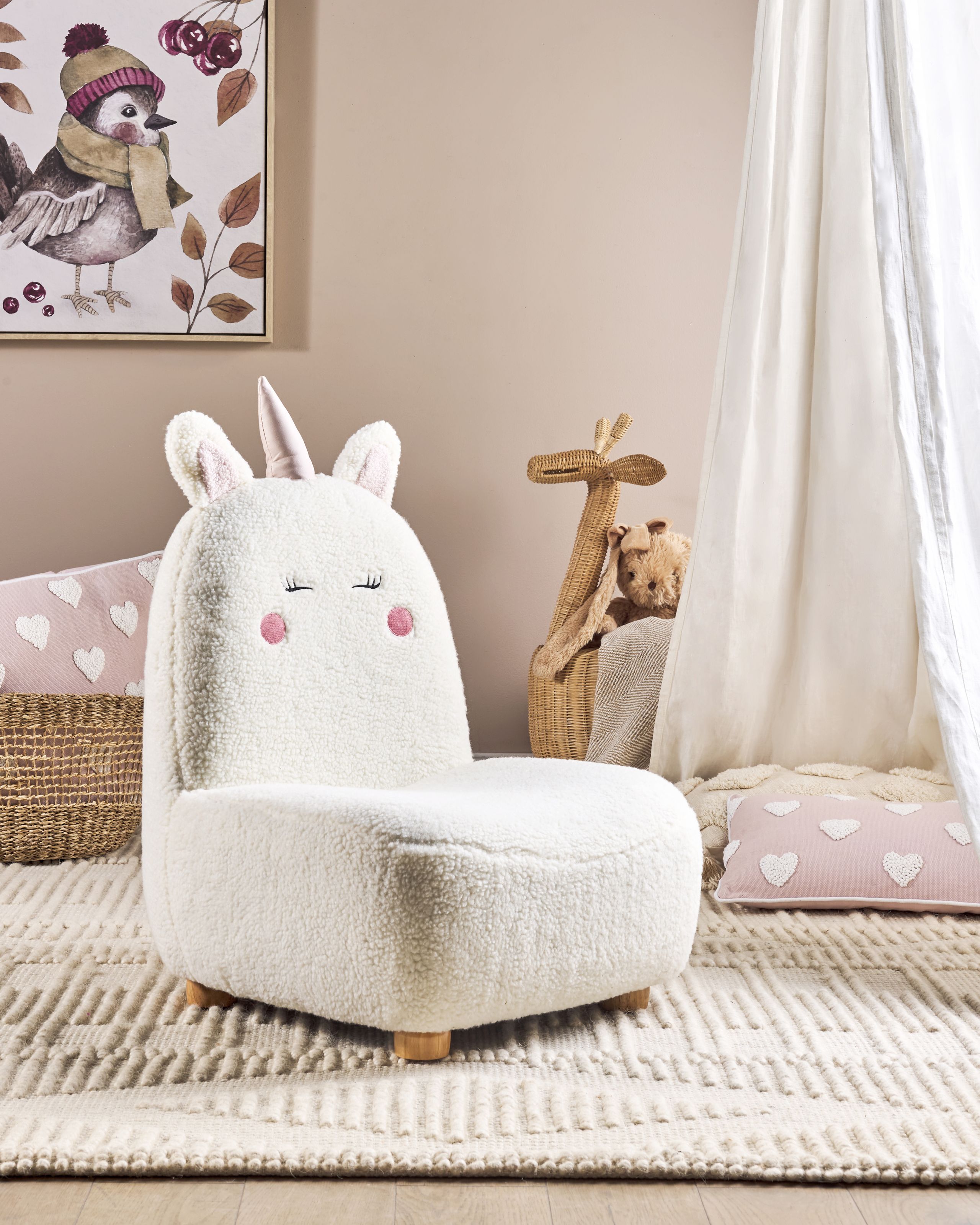 Armchairs - Unicorn LULEA Boucle children's armchair Off-white