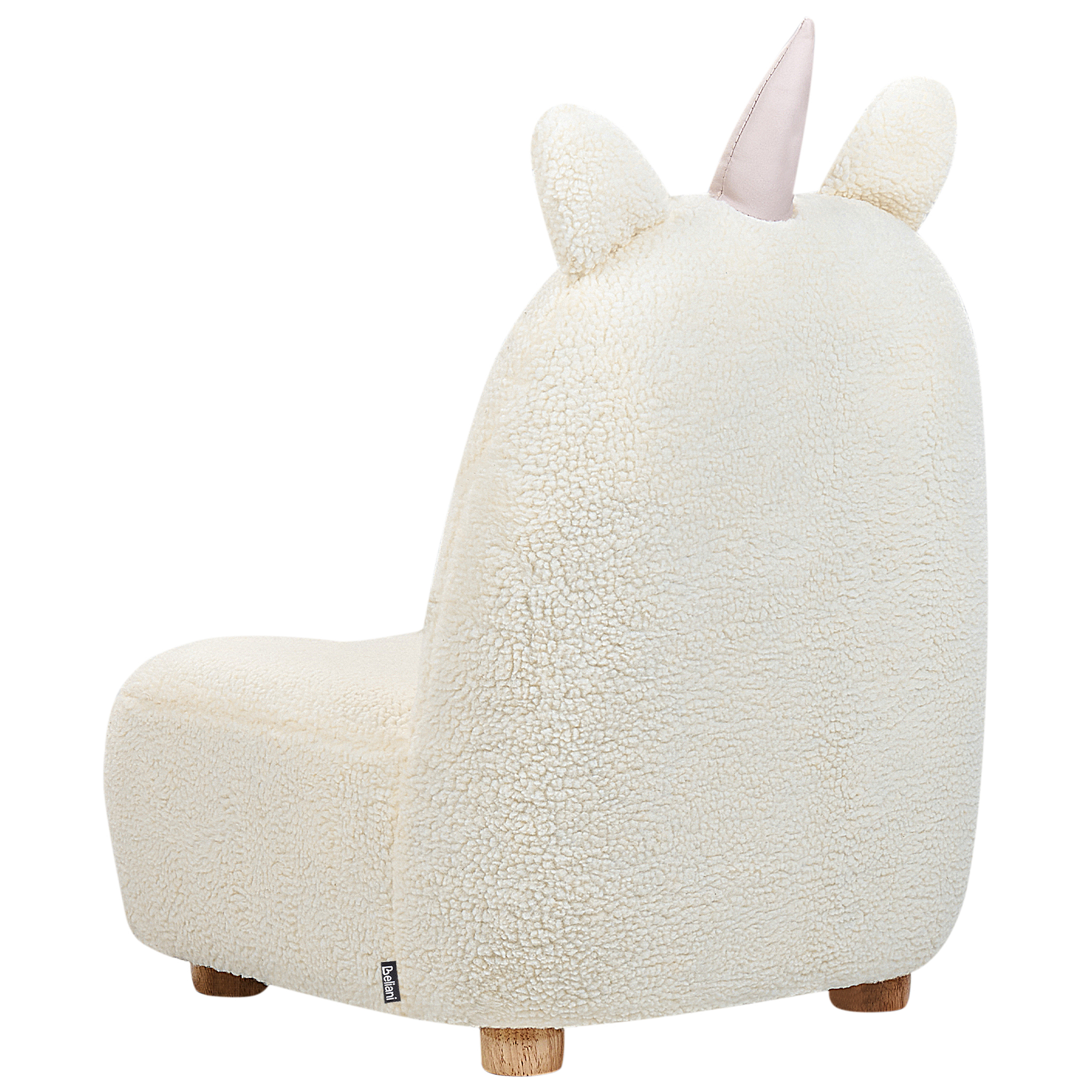 Fotoliu pentru copii Unicorn LULEA Boucle Alb-murdar [7]