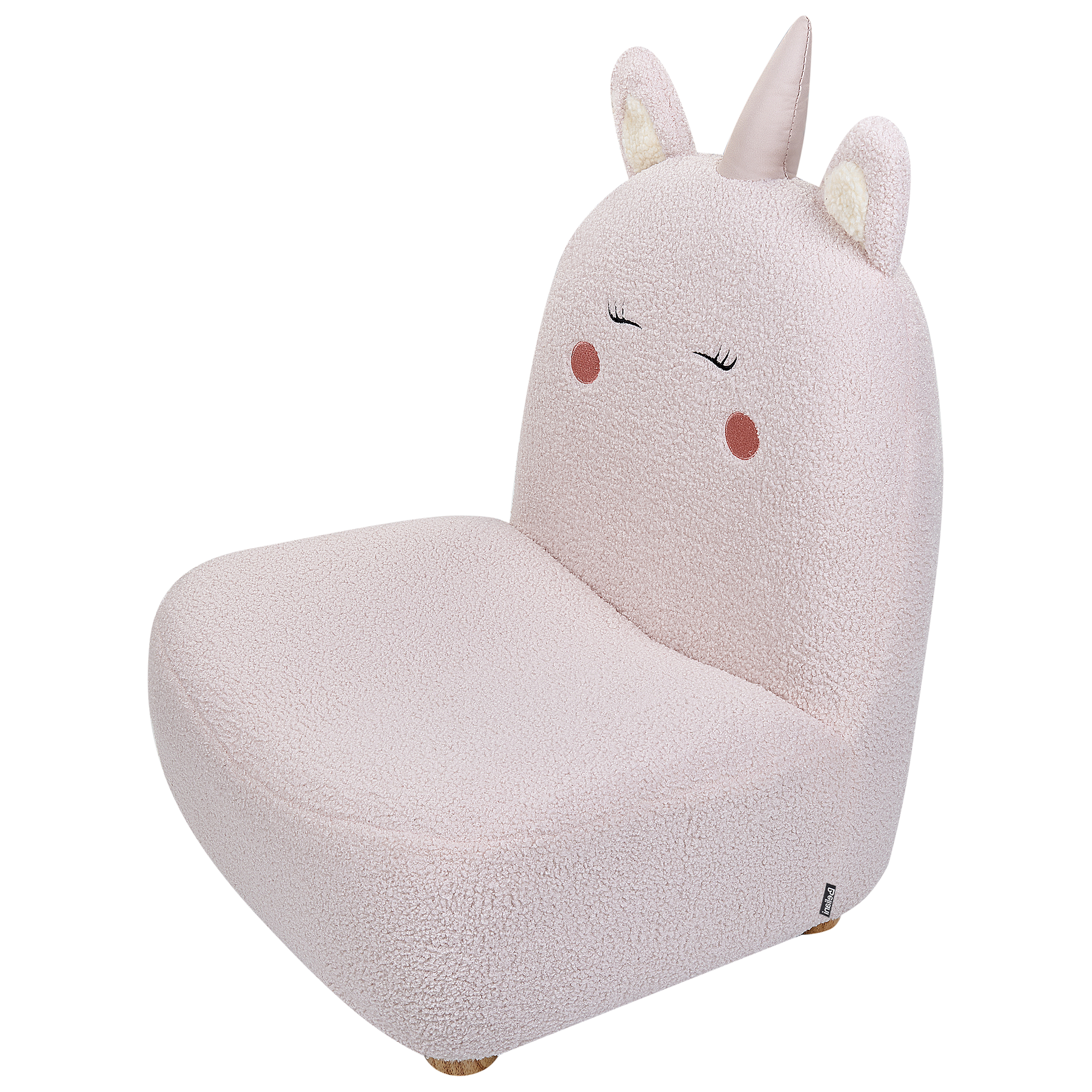 Fotoliu pentru copii Unicorn LULEA Boucle Roz pastel [6]