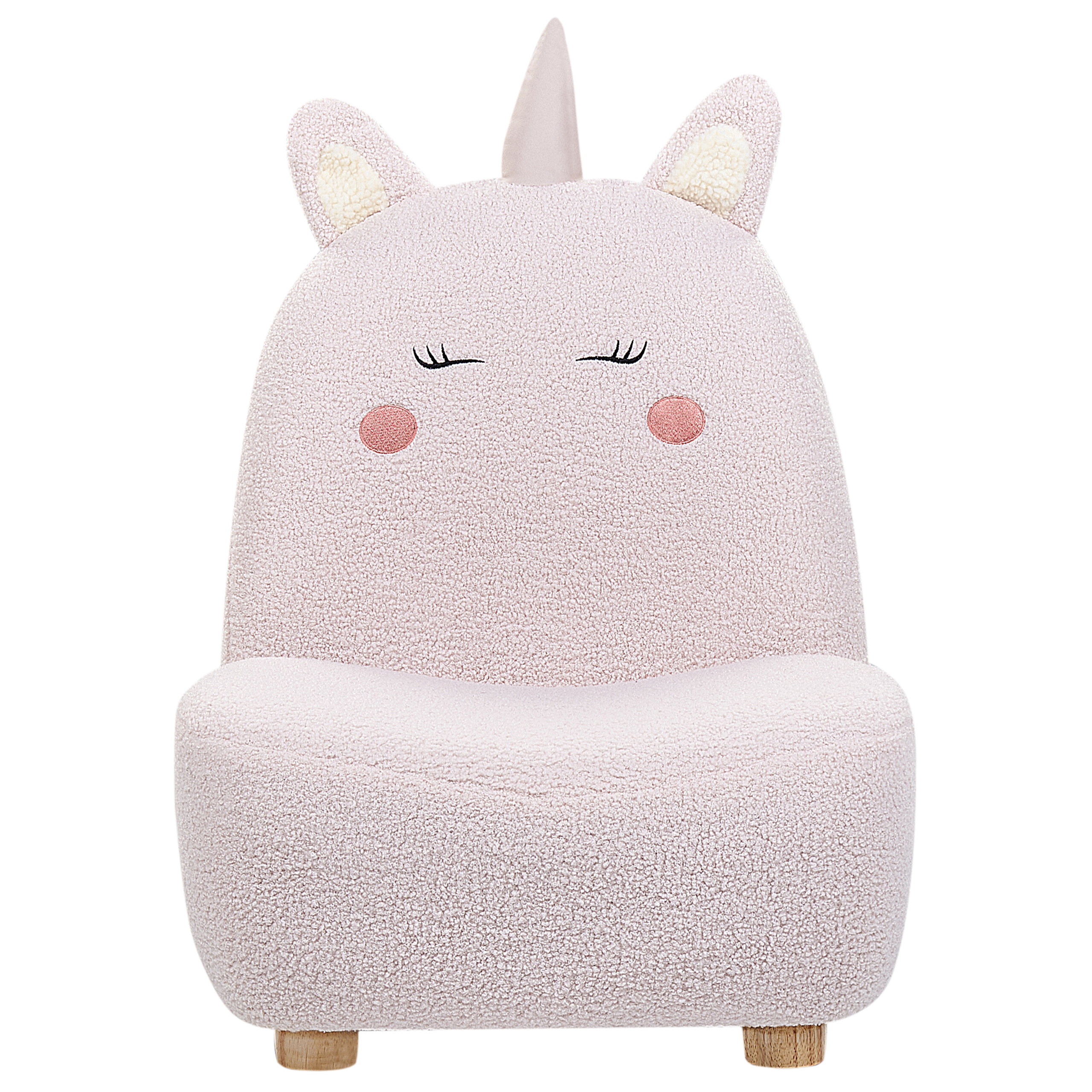 Fotoliu pentru copii Unicorn LULEA Boucle Roz pastel [5]