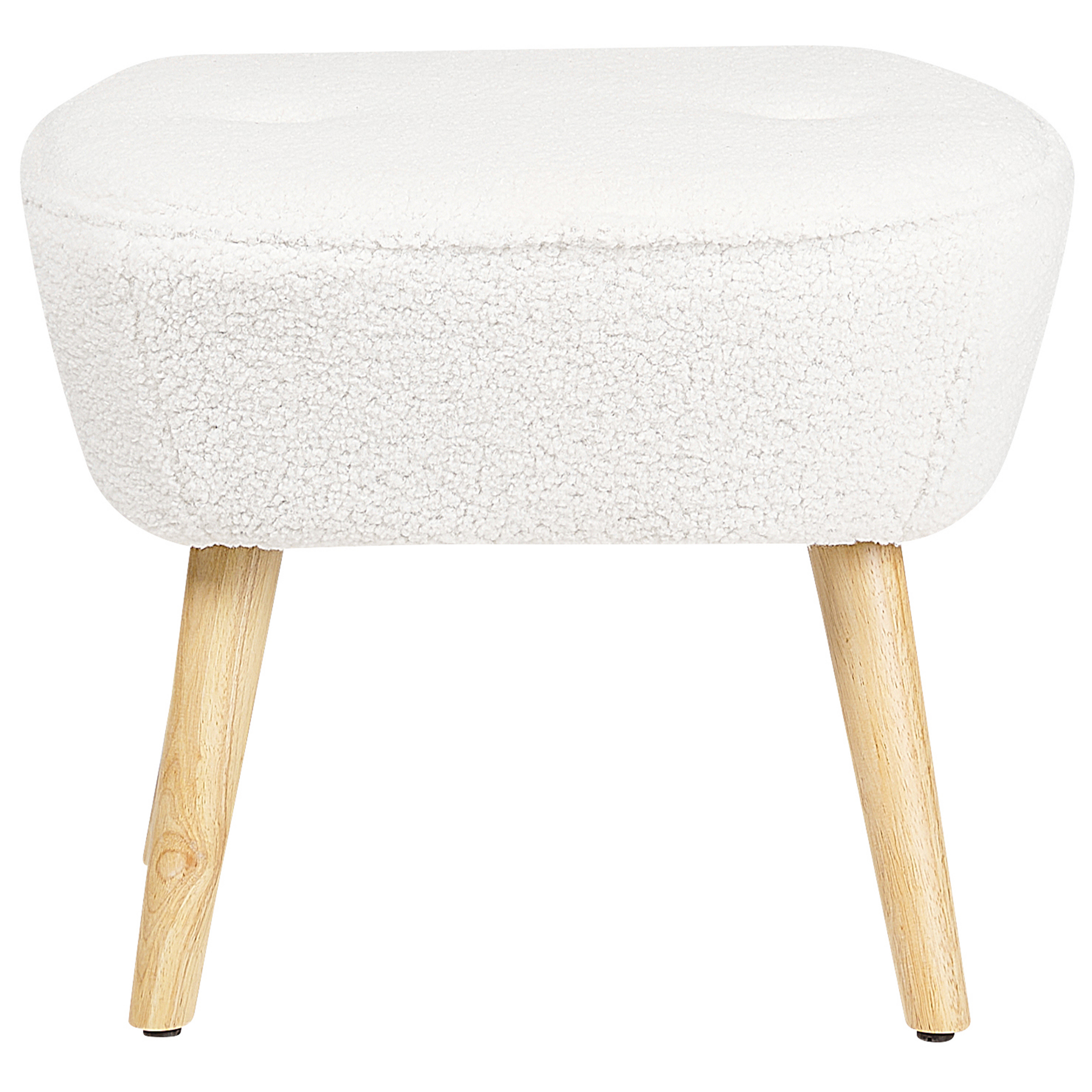 Fotoliu TUMBA cu taburet Boucle Alb [11]