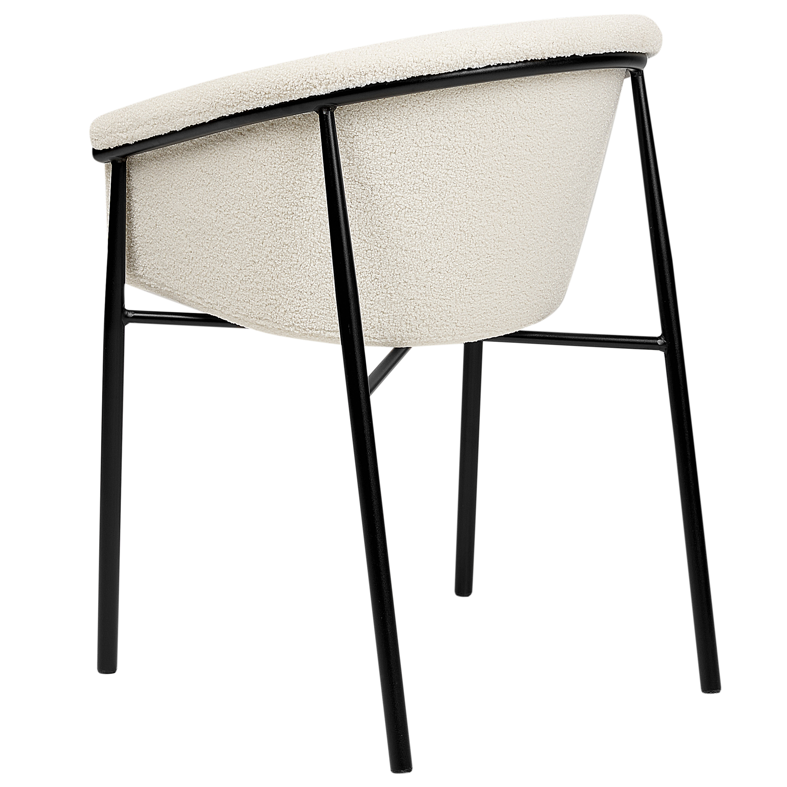 Set de 2 scaune dining AMES Boucle Alb-murdar [7]