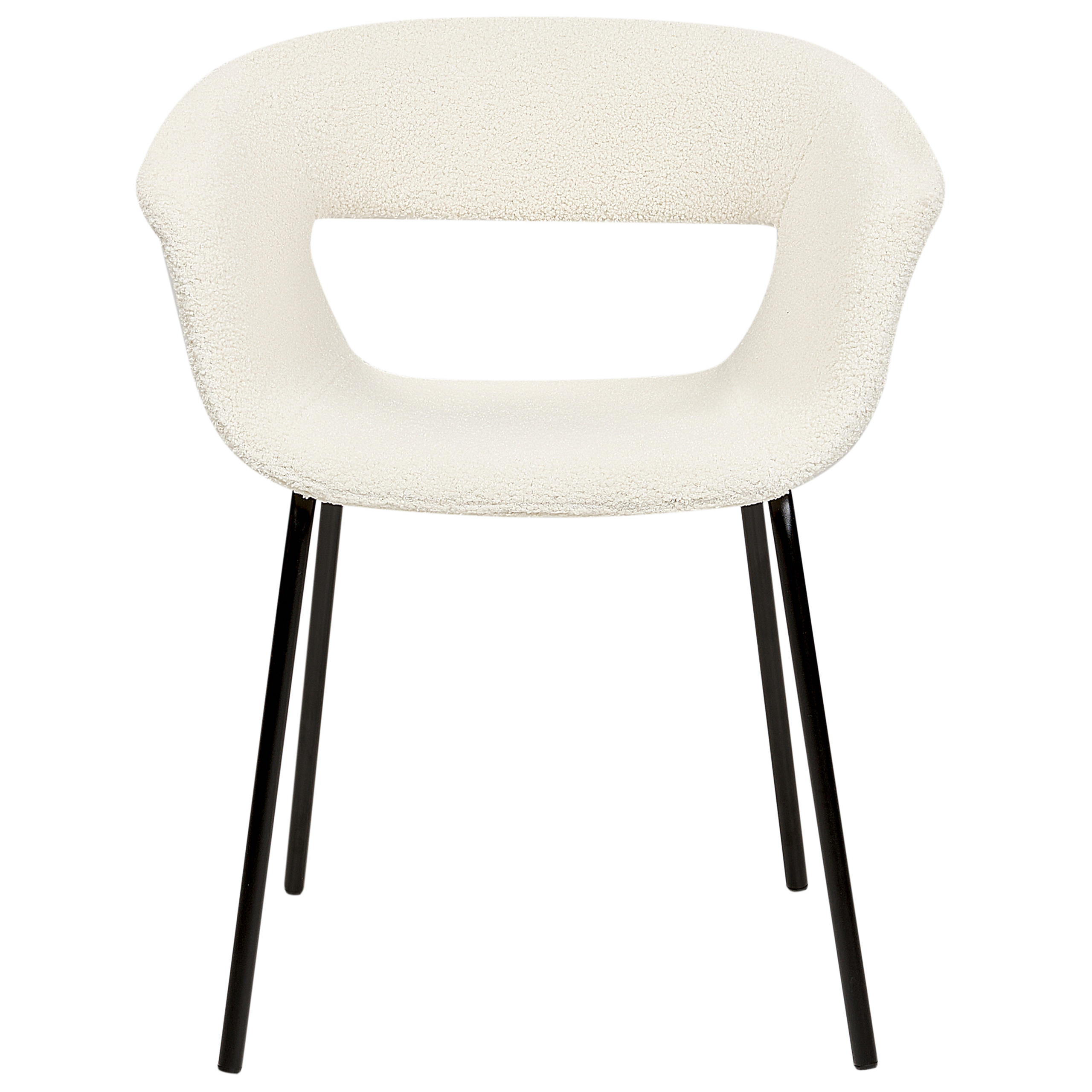 Set de 2 scaune dining ELMA Boucle Alb-murdar [6]