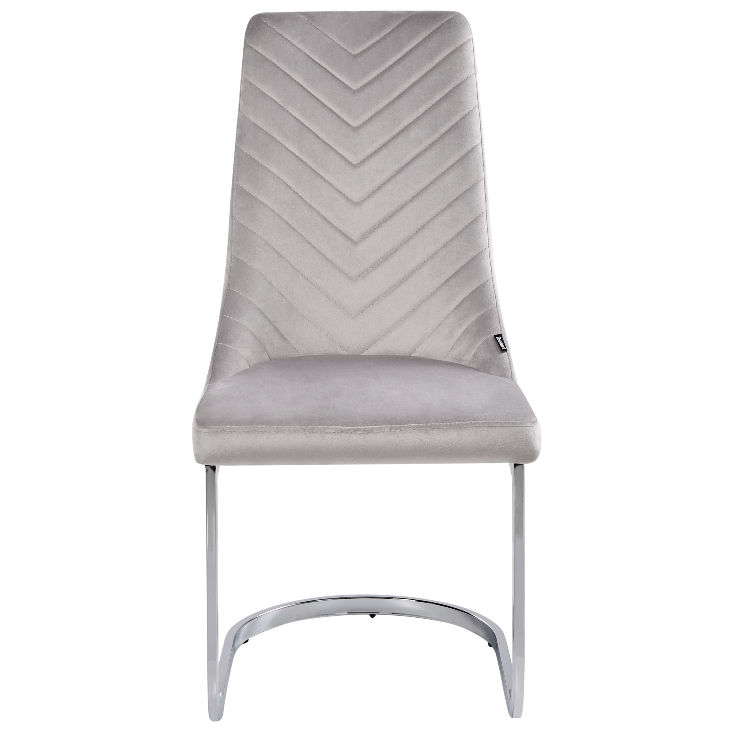 Set de 2 scaune dining ALTOONA Catifea Gri [4]