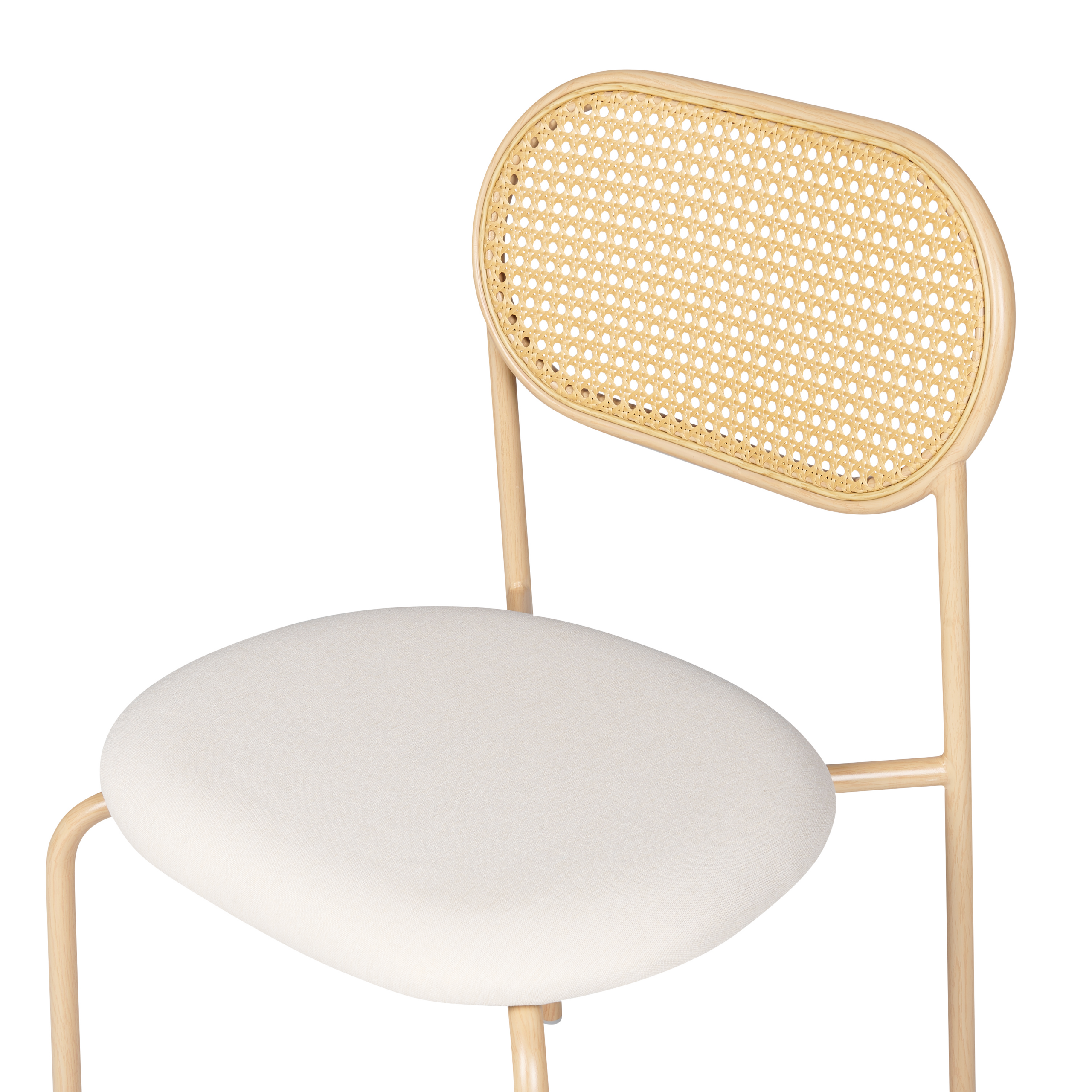 Set of 2 dining chairs ADAVER Metal Light brown [7]