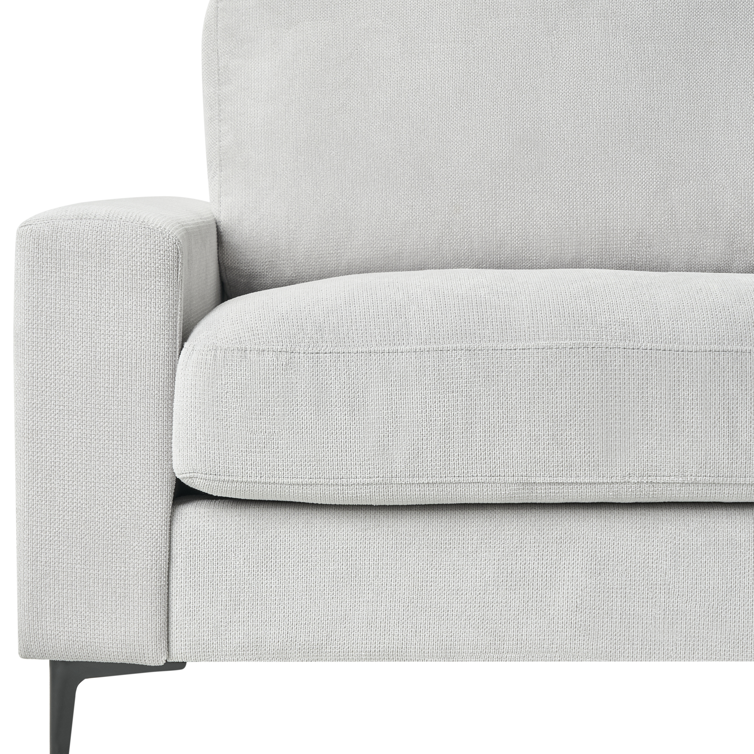 3-seater corner sofa MALOY Chenille Light grey Left [6]