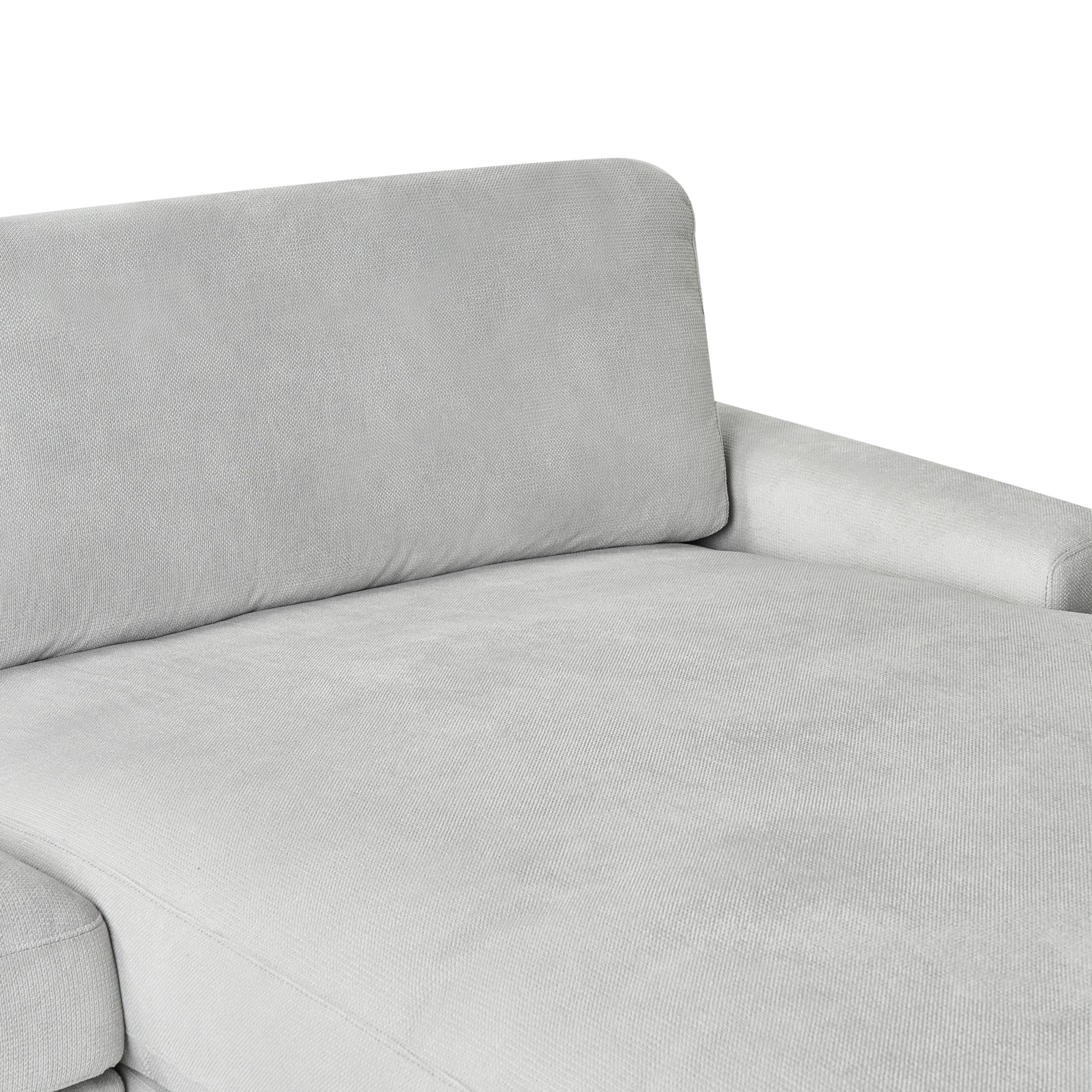 3-seater corner sofa MALOY Chenille Light grey Left [7]