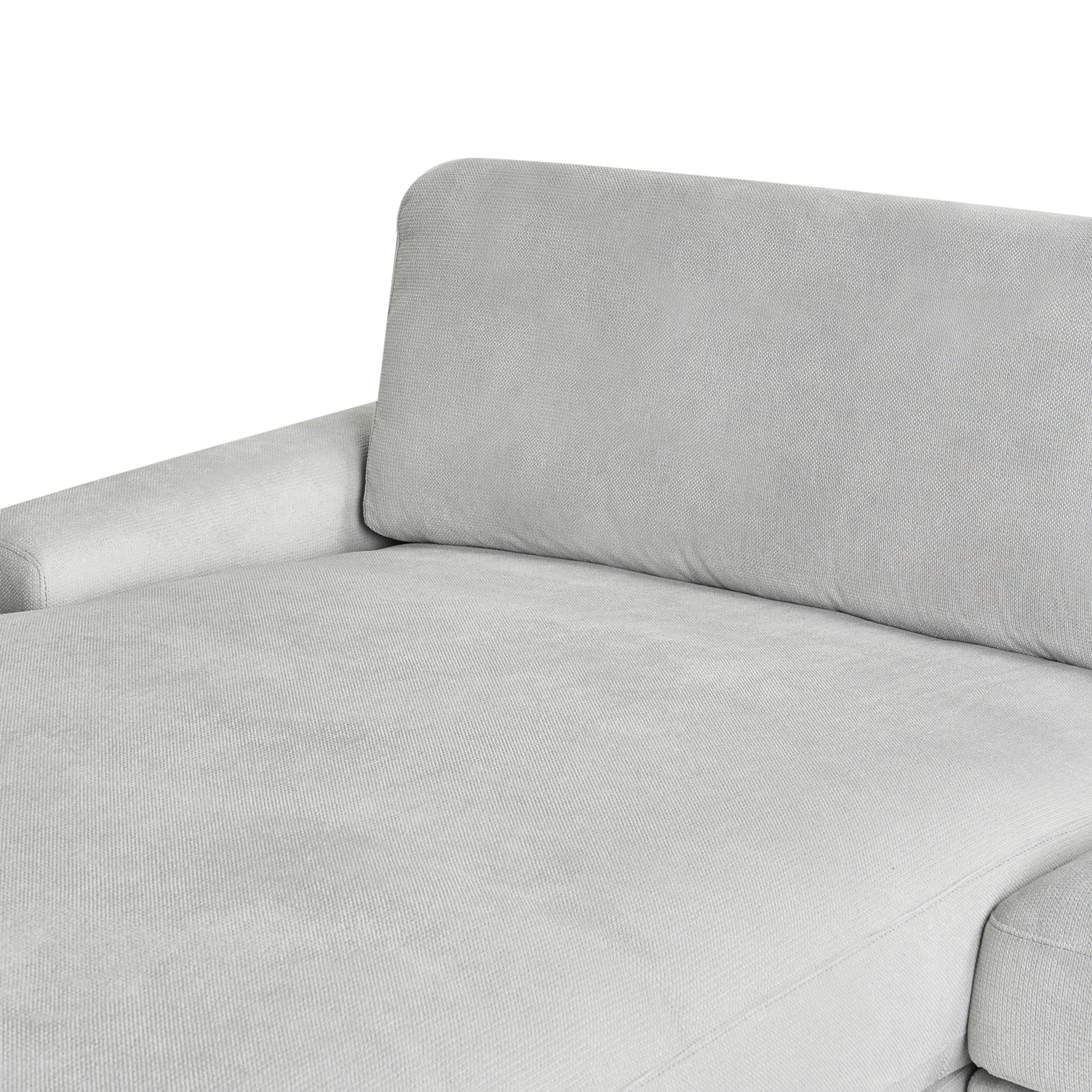 Colțar cu 3 locuri MALOY Chenille Gri deschis Dreapta [6]