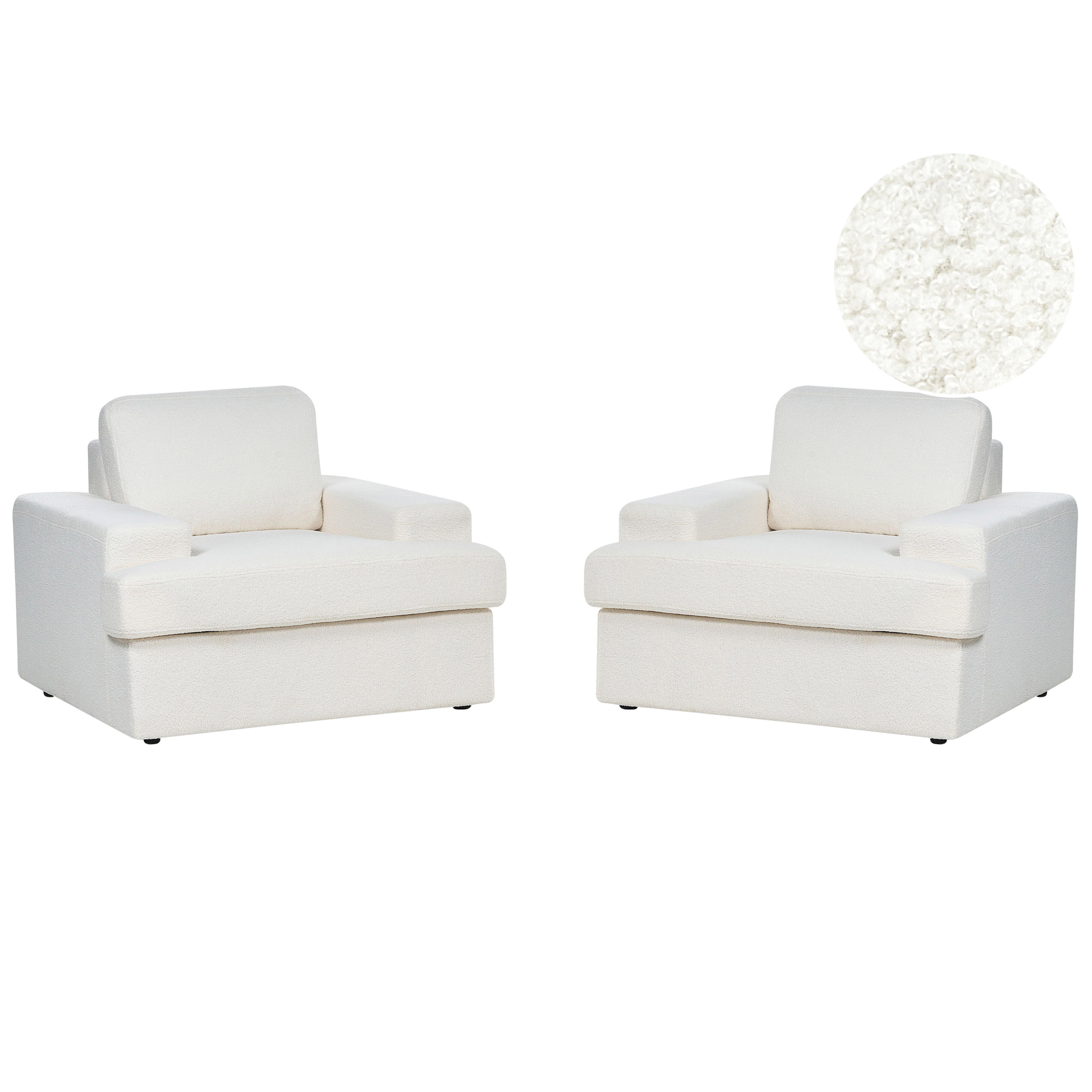 ALLA Boucle 2-Piece Armchair Set Off-White [1]