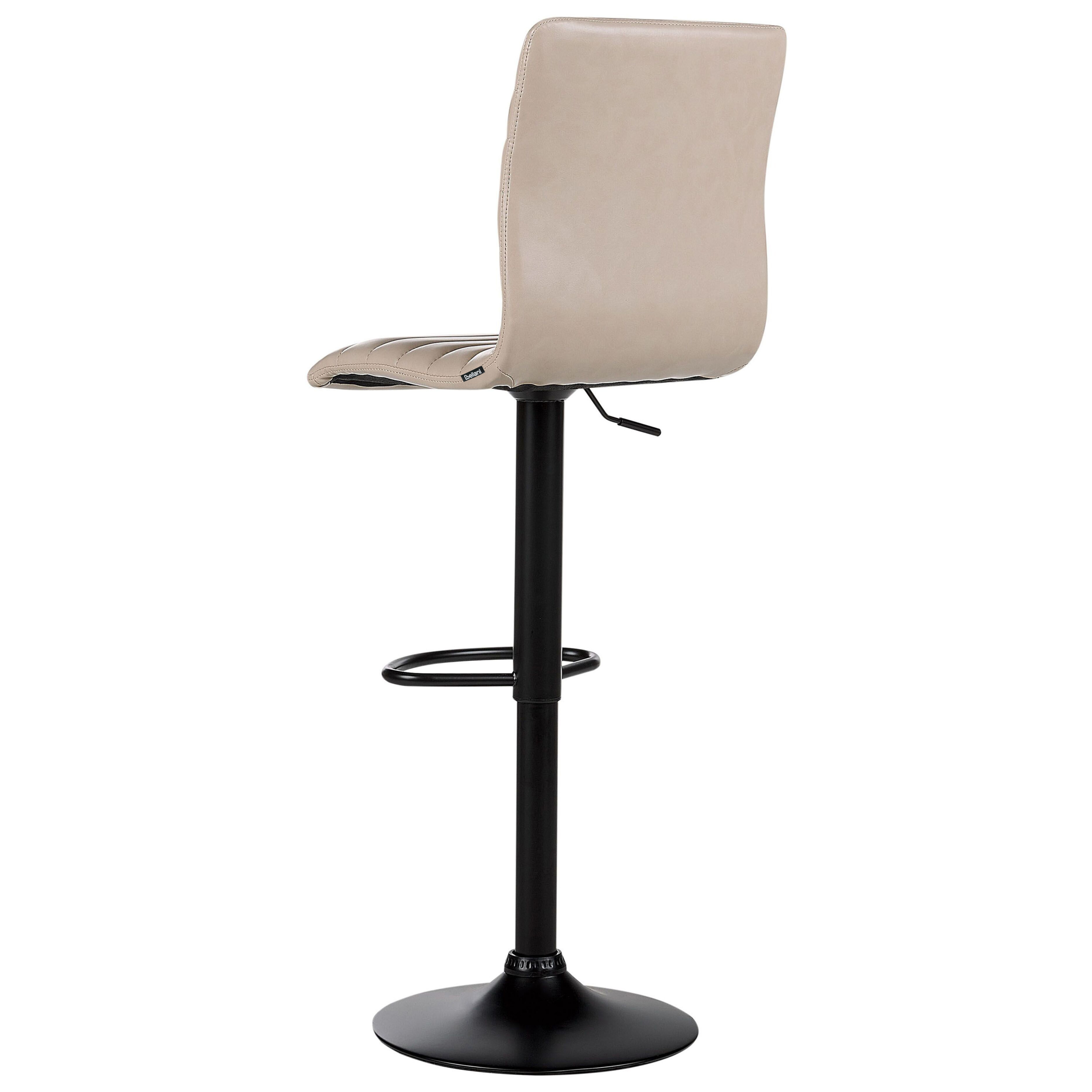Set of 2 bar stools LUCERNE Eco-leather Swivel Light beige [6]