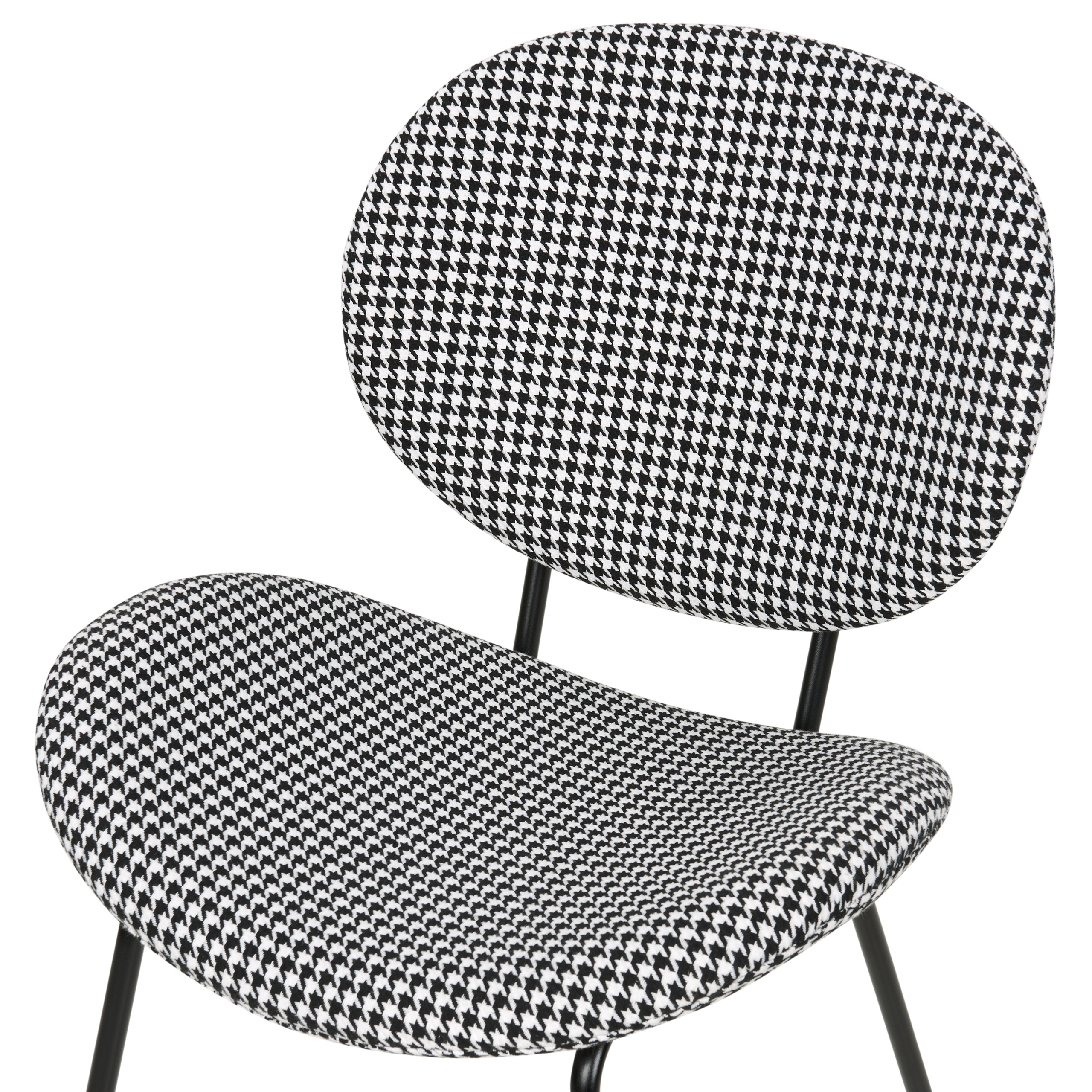 Set of 2 dining chairs LUANA Black/White [7]