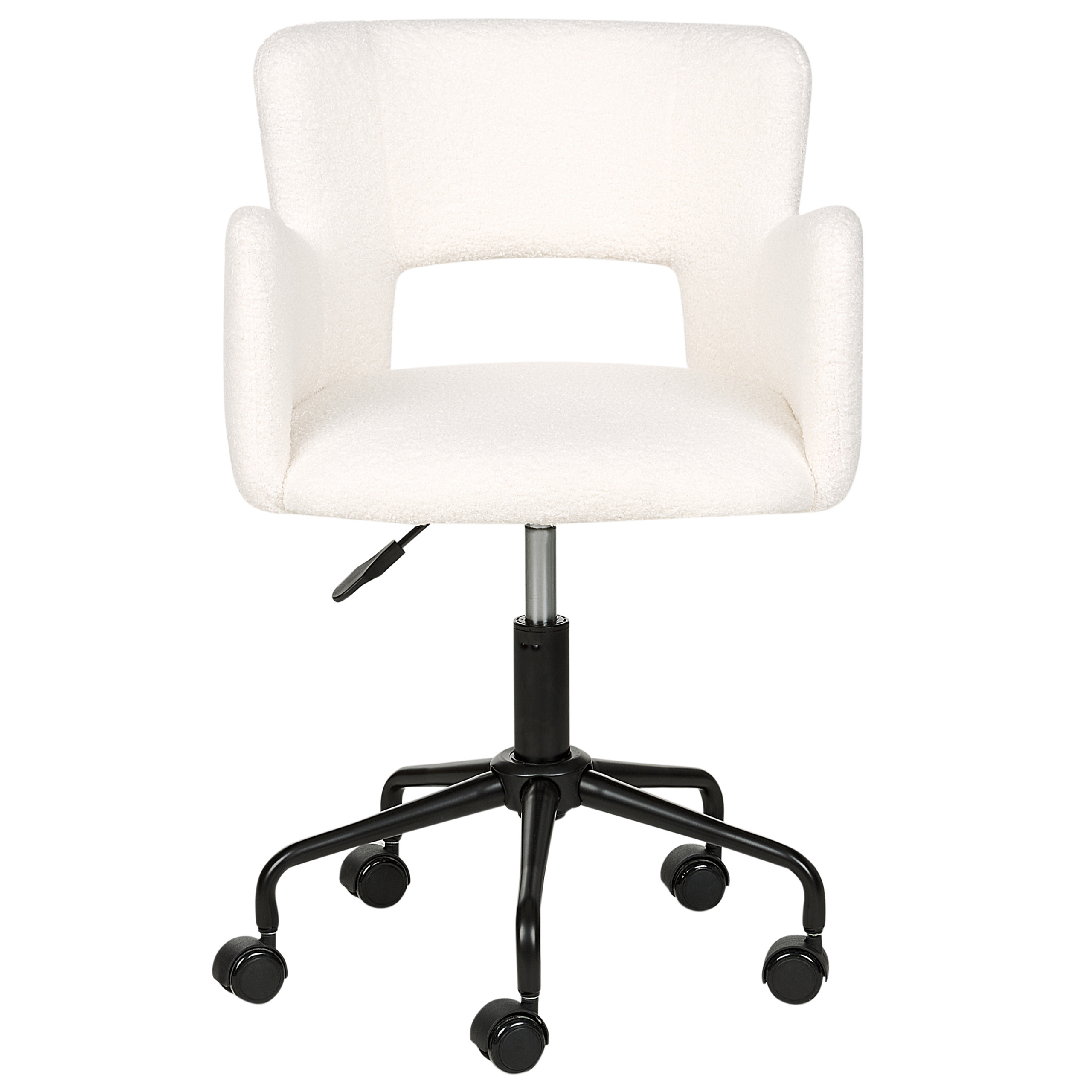 SANILAC Boucle Office Chair Off-White [5]