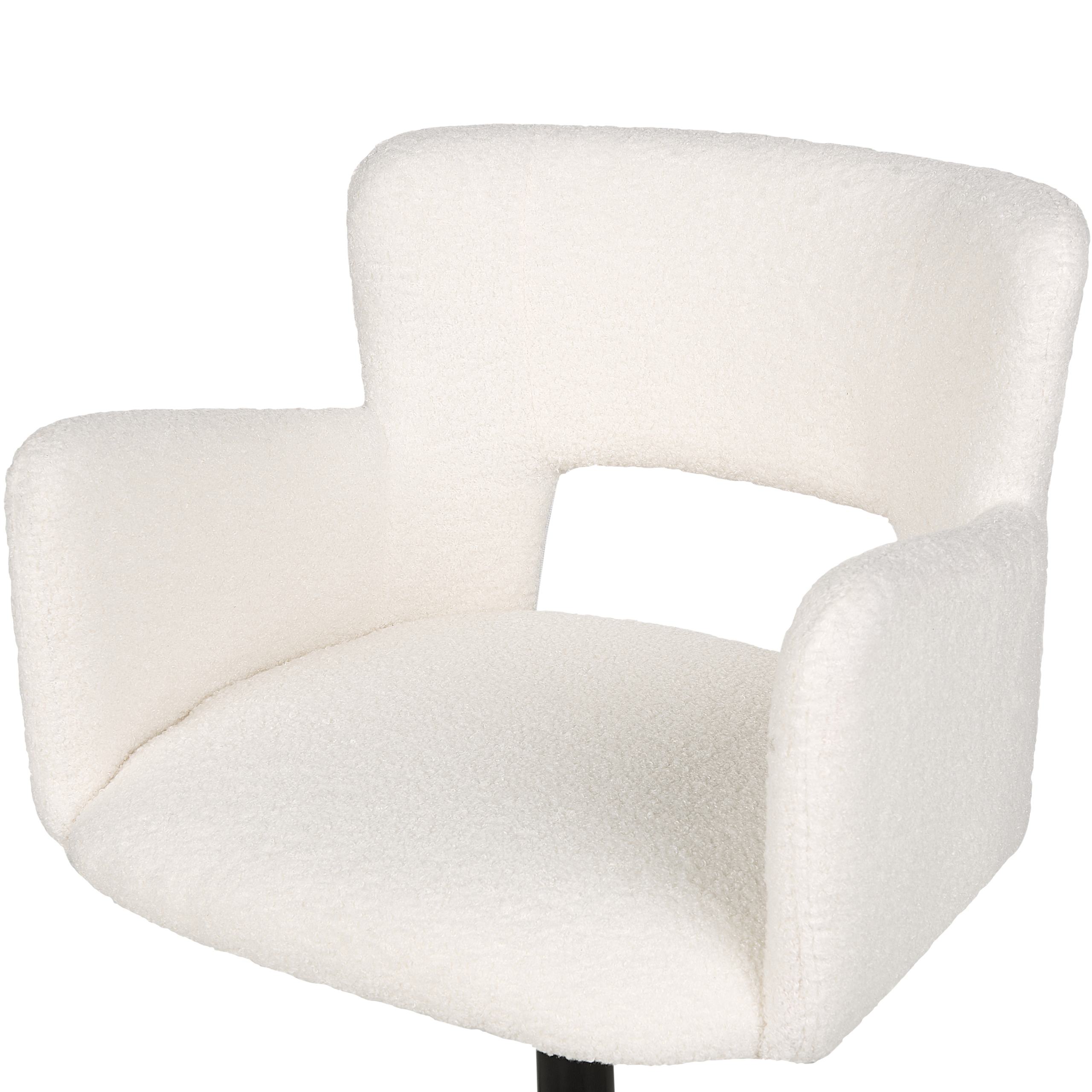 SANILAC Boucle Office Chair Off-White [7]
