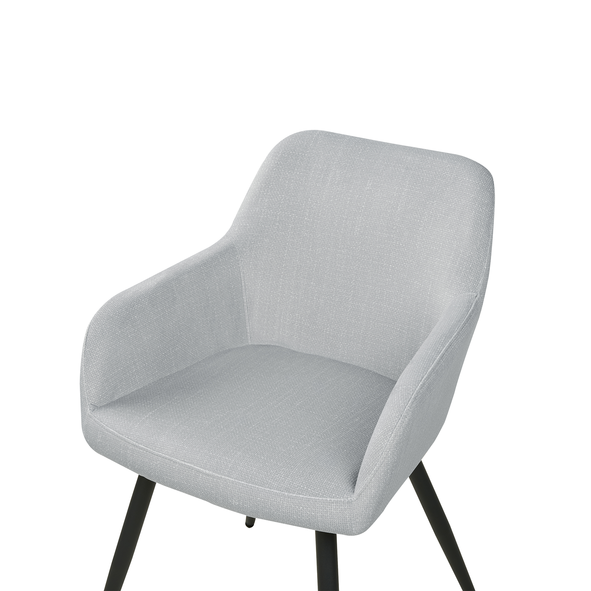 Set of 2 dining chairs CASMALIA Velvet Light Grey [7]