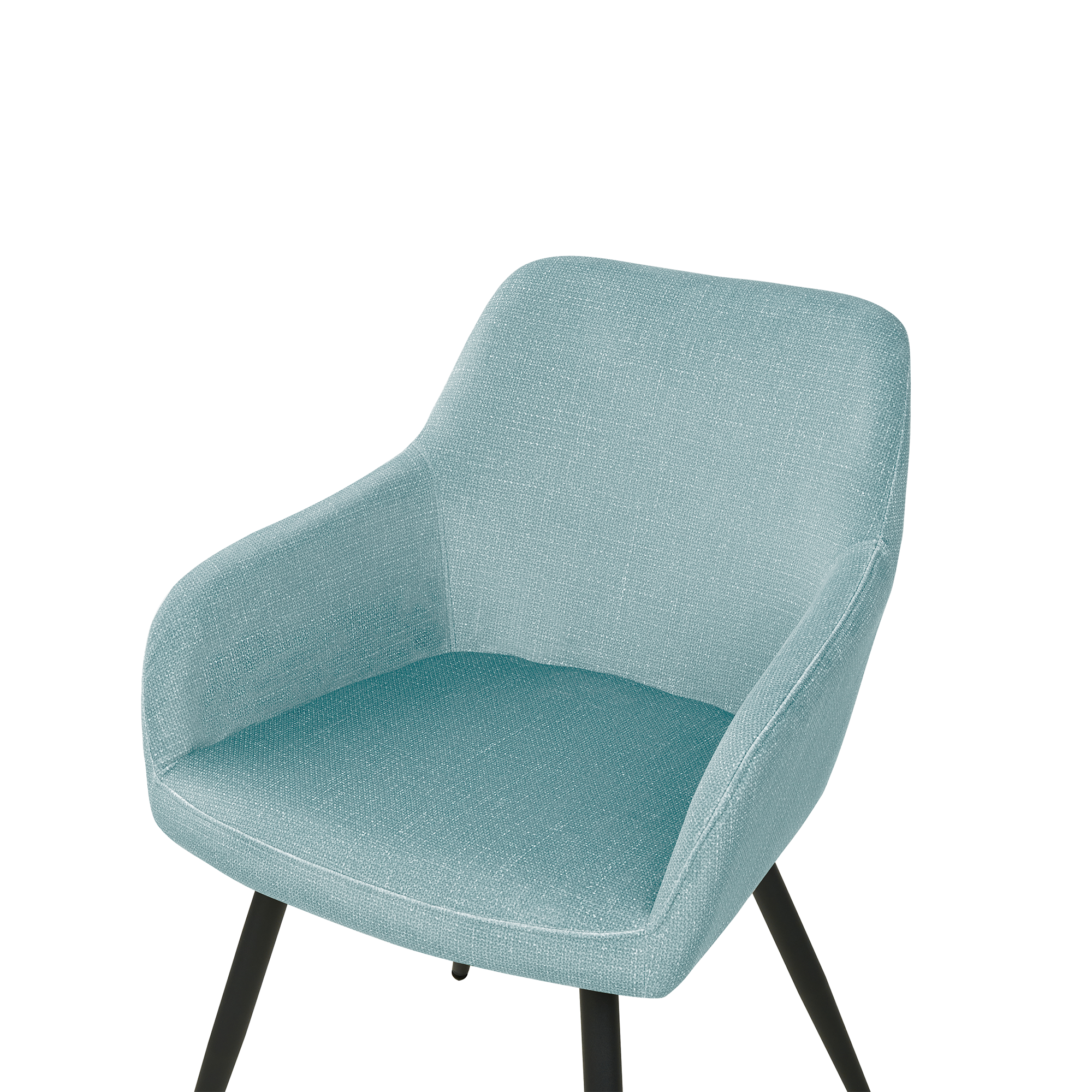 Set of 2 Dining Chairs CASMALIA Velvet Light Blue [7]