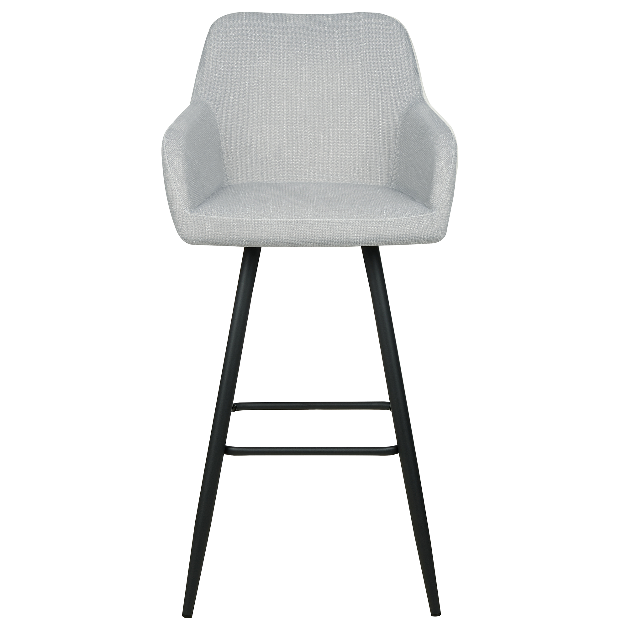 Set of 2 bar stools CASMALIA Velvet Light Grey [5]